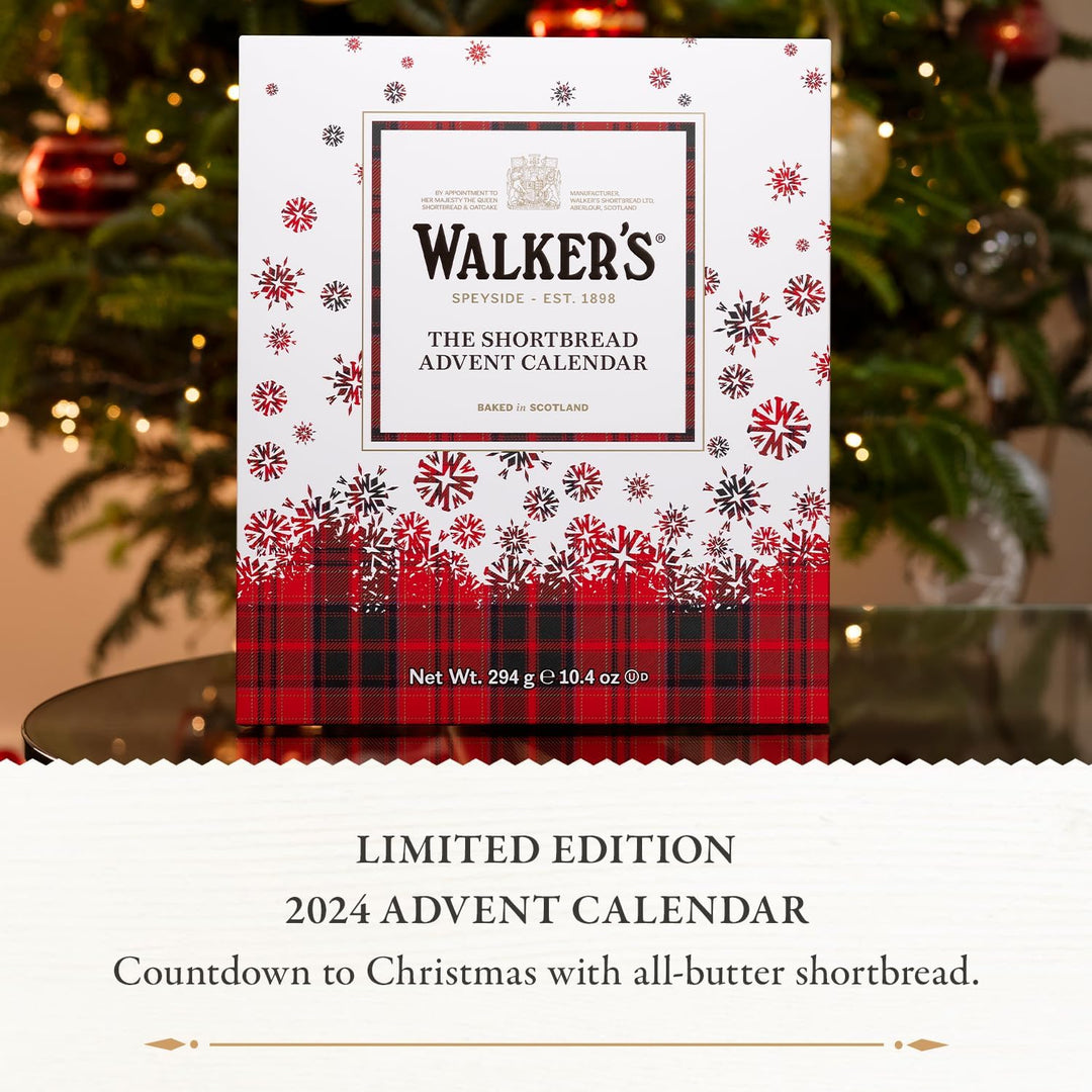 Walker's Shortbread 2024 Advent Calendar - All-Butter Scottish Shortbread Cookies (294g)