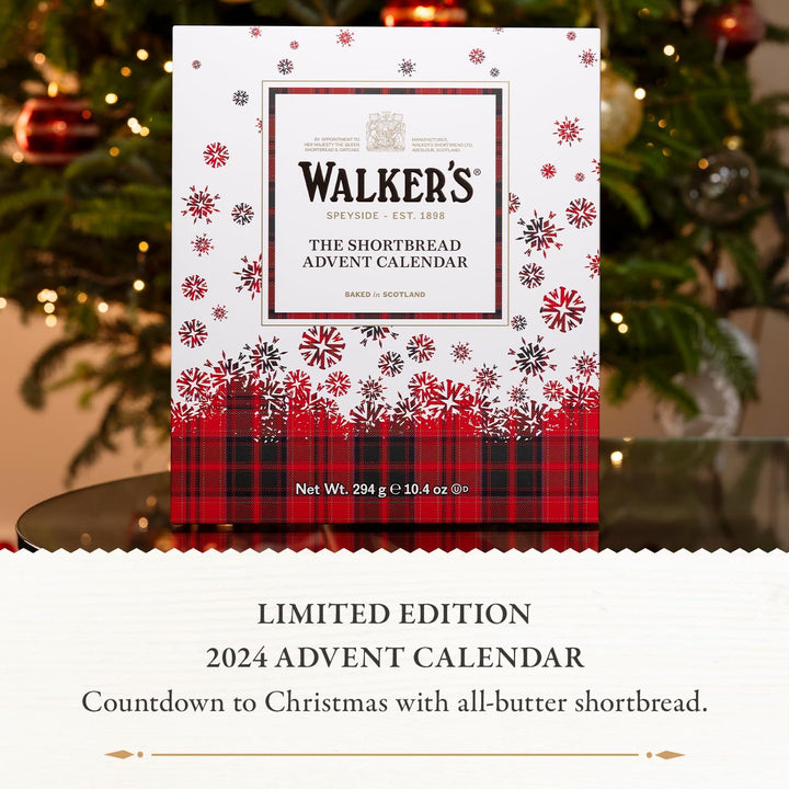 Walker's Shortbread 2024 Advent Calendar - All-Butter Scottish Shortbread Cookies (294g)