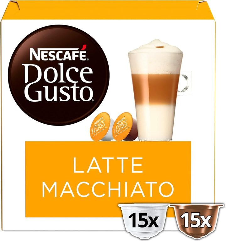 NESCAFÉ Dolce Gusto Latte Macchiato Coffee Pods (Pack of 3, 90 Capsules)
