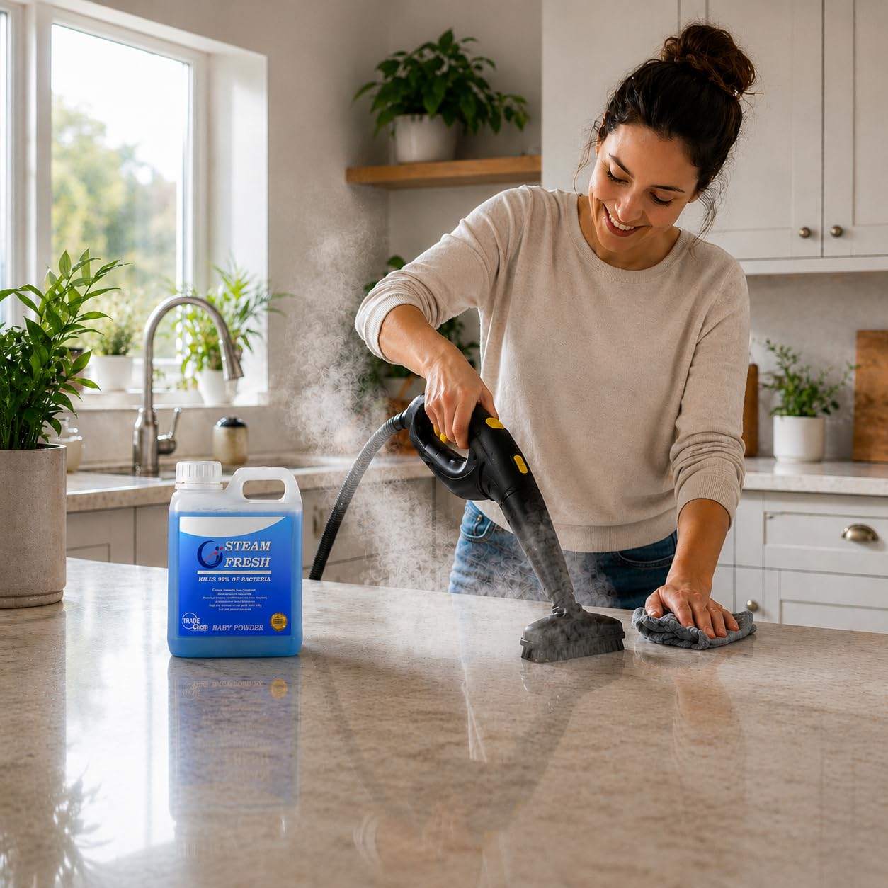 Trade Chemicals Steam Fresh Floor Cleaner Detergent - Enhanced Steam Cleaning, Lemon Scent, 500ml 2