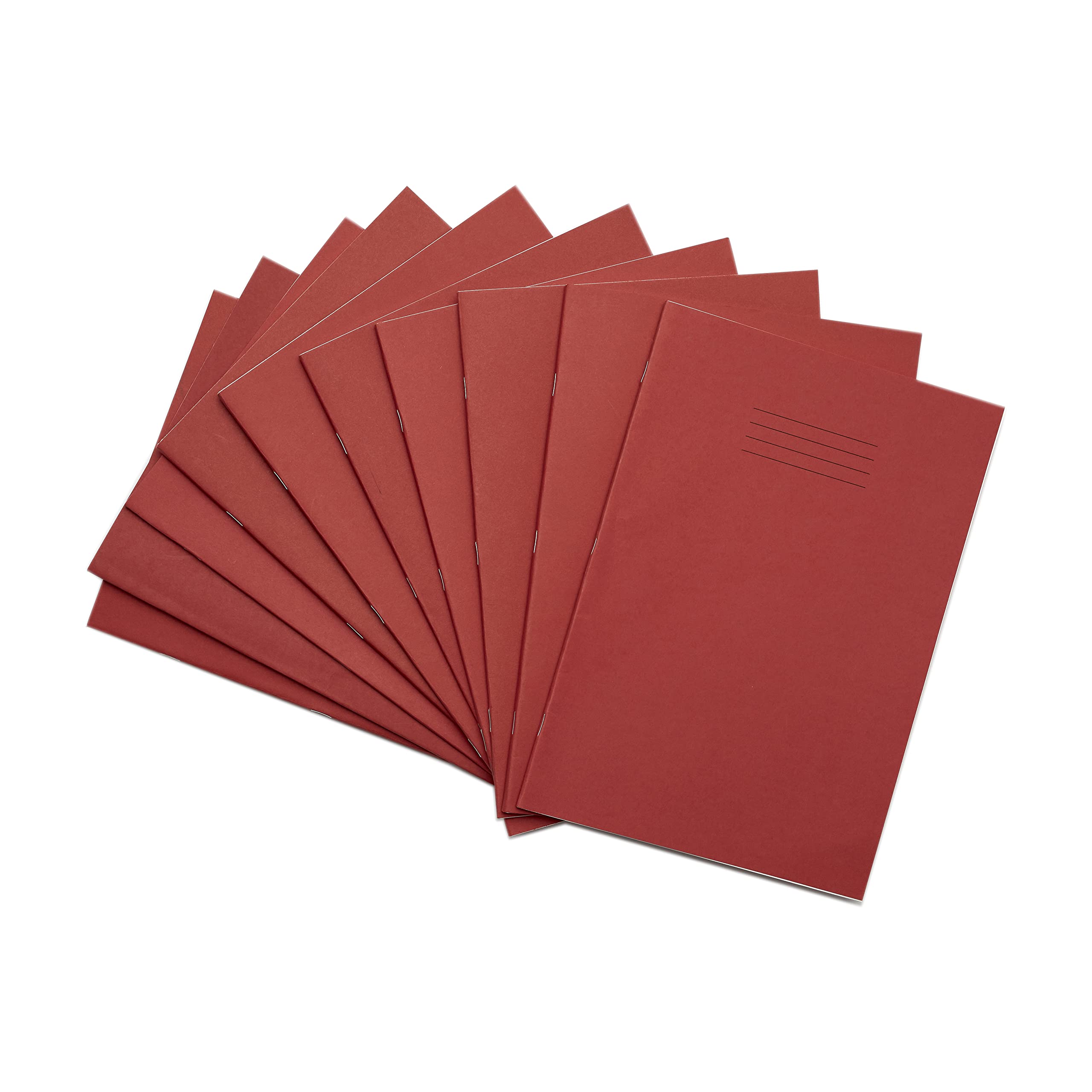 Rhino Composition Notebooks - A4 Blank Pages, 64 Pages, Red Cover | 10 Pack 1