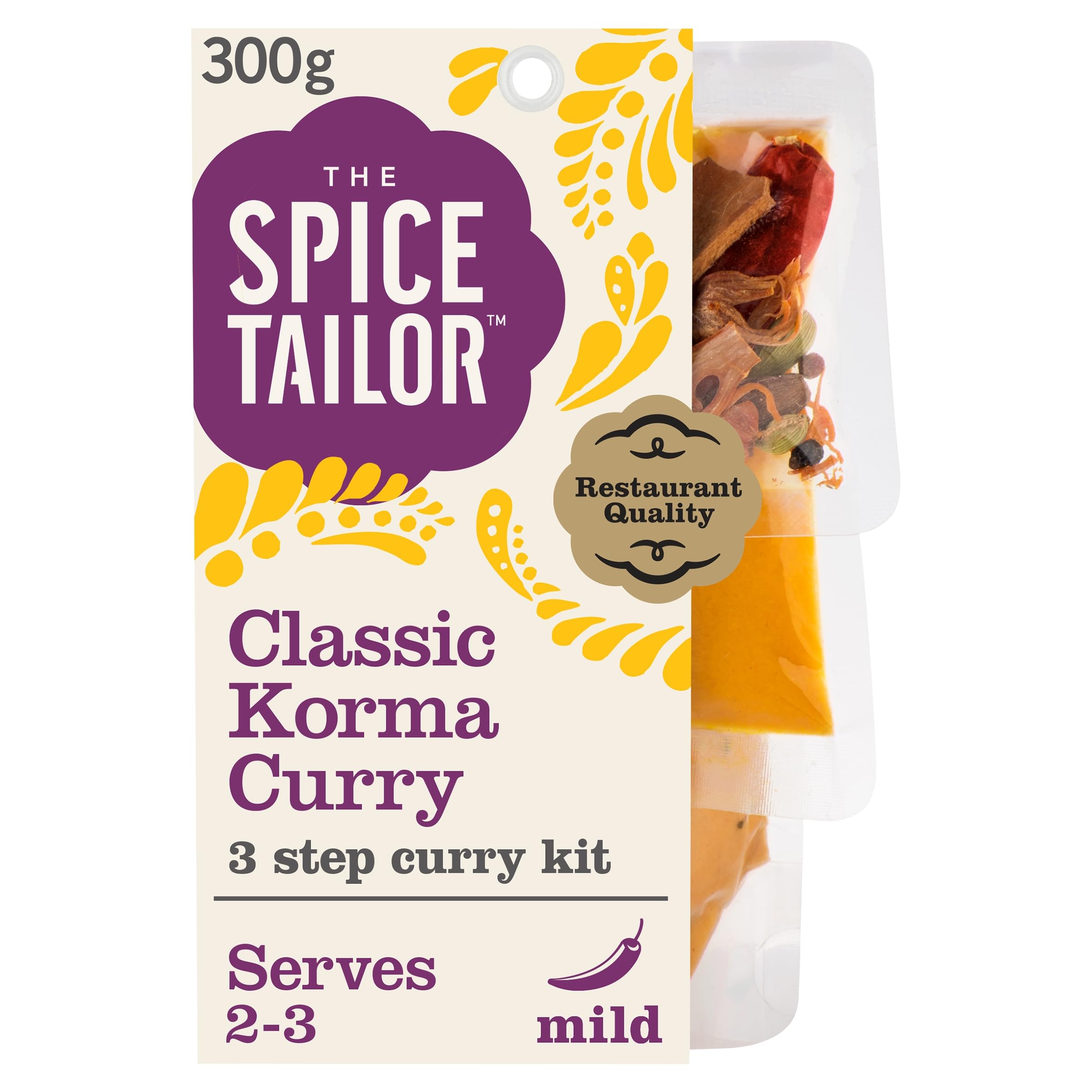 The Spice Tailor Classic Korma Curry Sauce Meal Kit - Mild & Aromatic | Serves 2-3 | 300g 3
