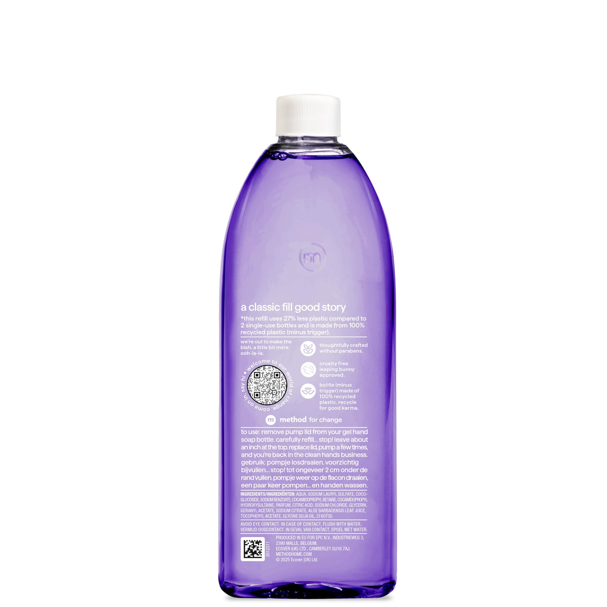 Method Hand Wash Refill, Hand Soap, French Lavender - 828 ml