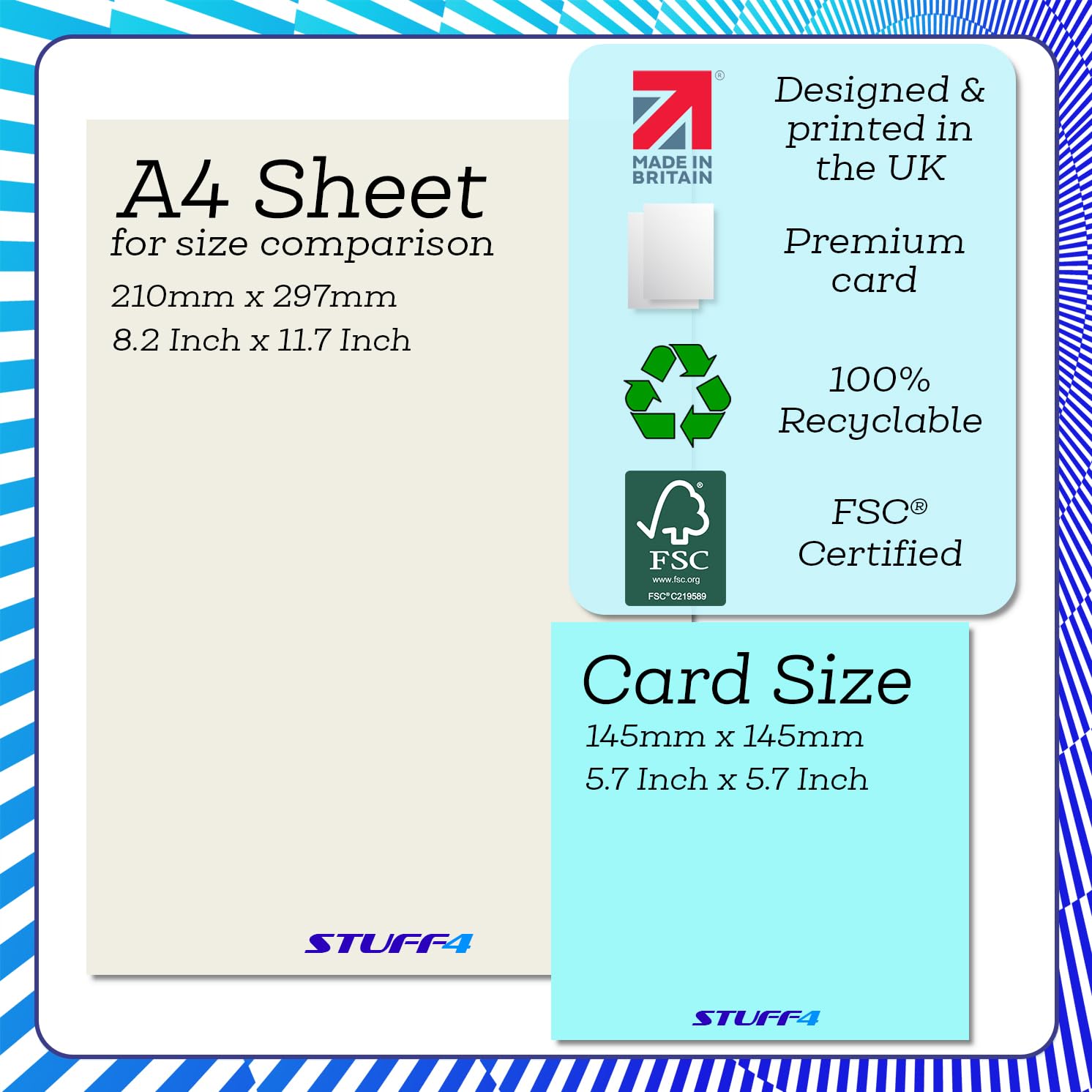 Stuff4 Sister Birthday Card - Catty Cake Design | 145mm x 145mm | Uncoated Interior 6
