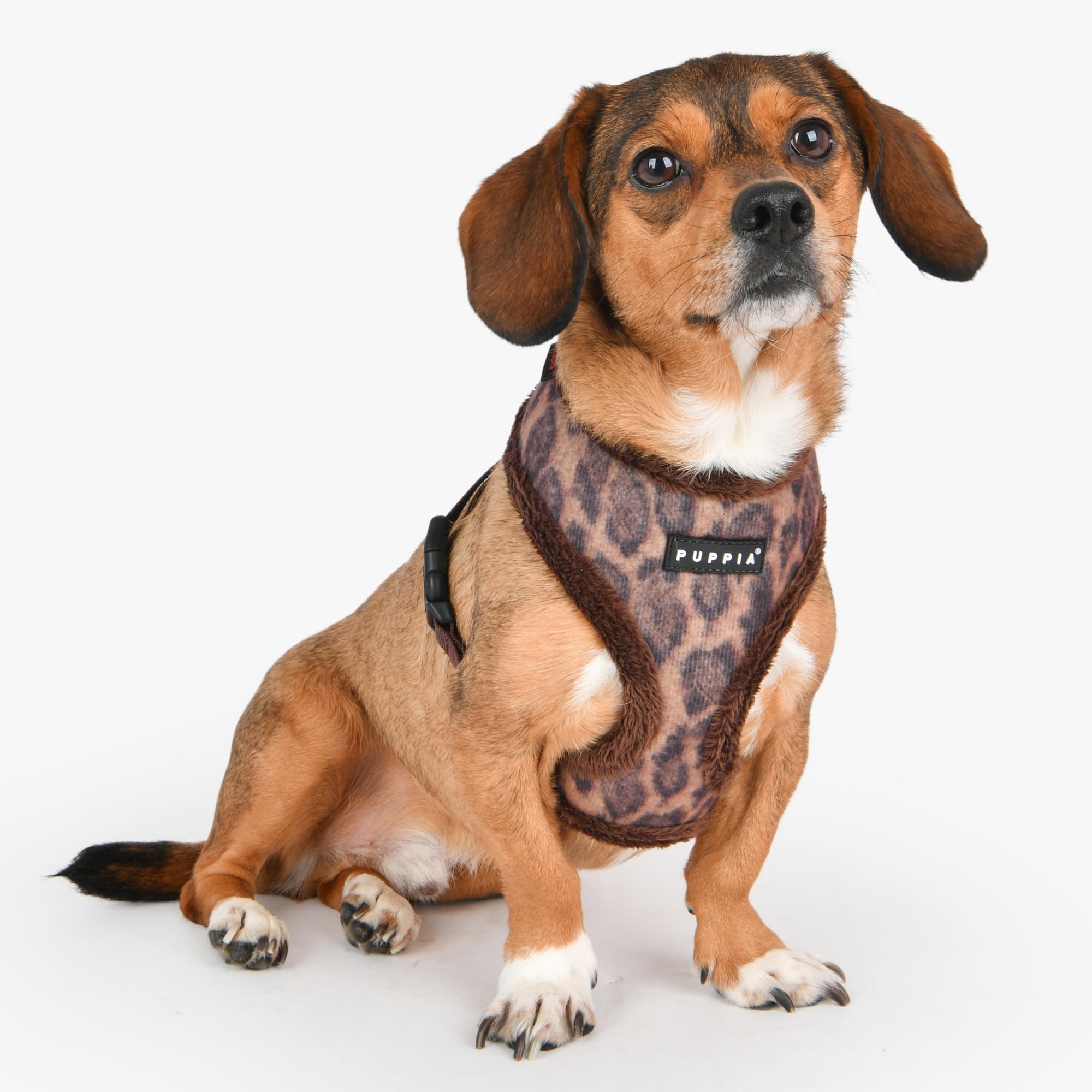 Puppia Kovo A Vest Harness - Leopard Print, Adjustable Chest Strap, No Pull Design, Small Size 3