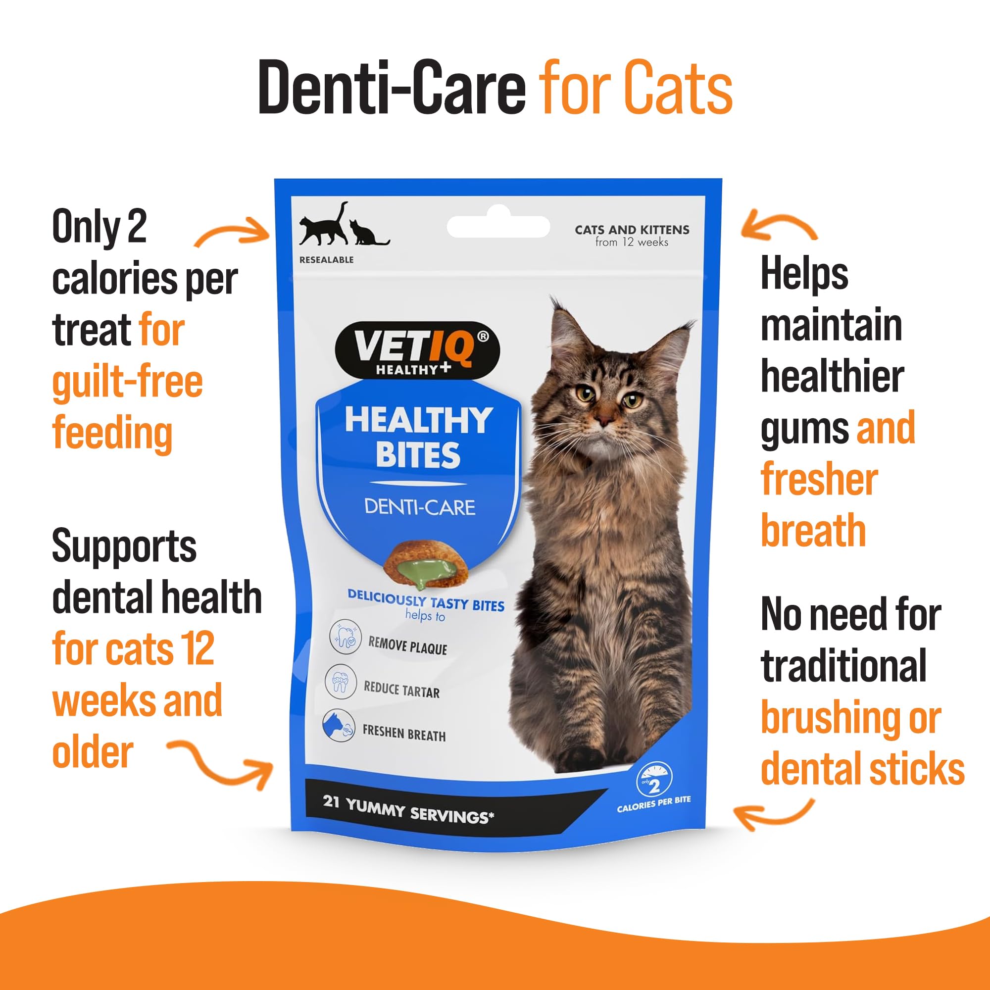 VETIQ Healthy Bites Denti-Care Treats - Promotes Dental Health & Fresh Breath | Duck Flavor | All Life Stages 2