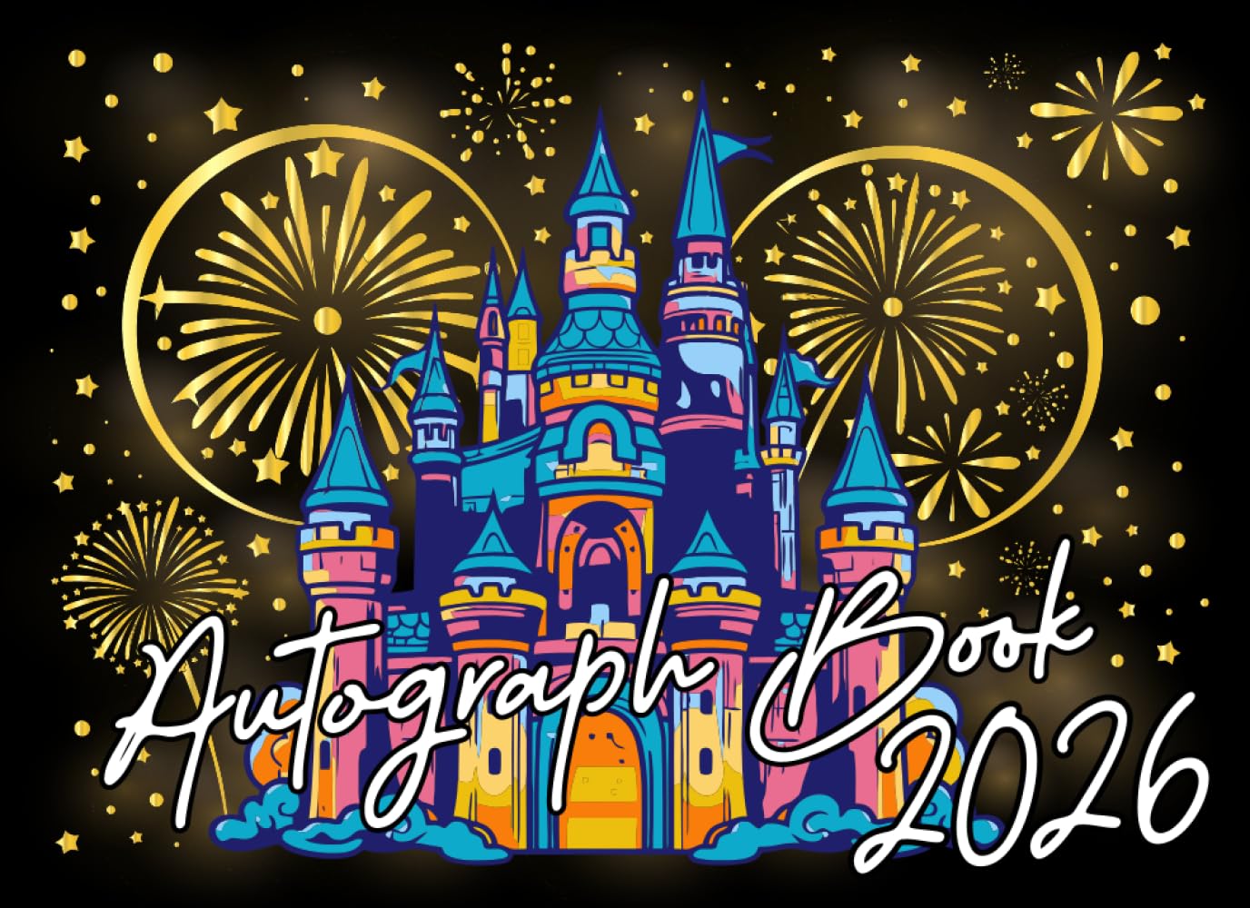 ESWD Publishings Theme Park Autograph Book - 50 Photo/50 Signature Pages | Paperback | English 1