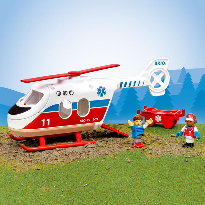 BRIO World Rescue Toy Helicopter Playset for Kids