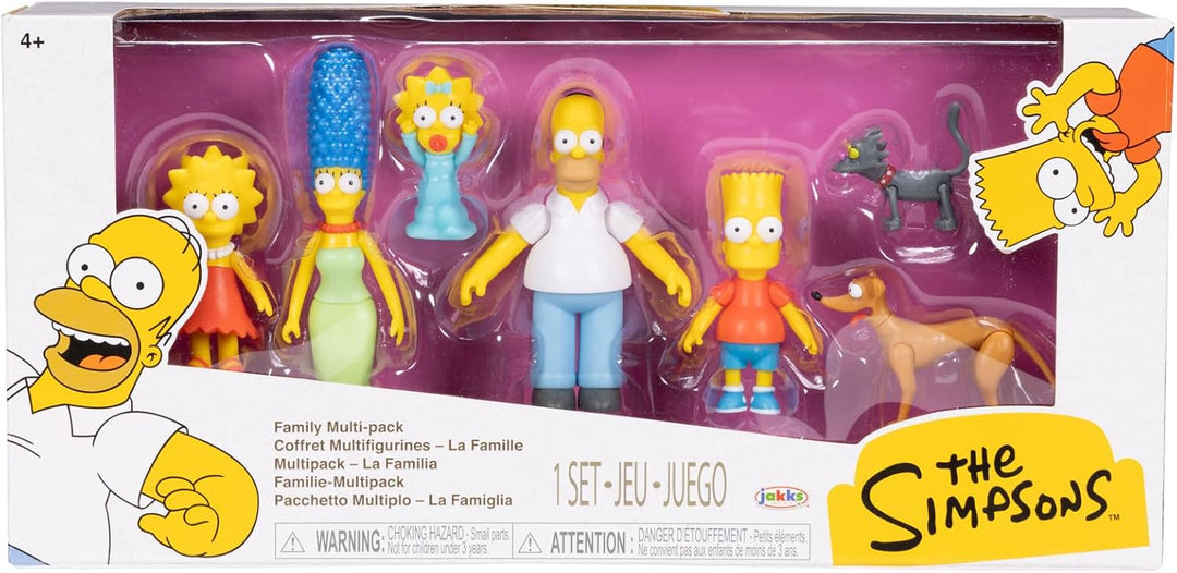 The Simpsons 2.5" Action Figure Scaled Multipack - Family Set with Pets for Ages 4+