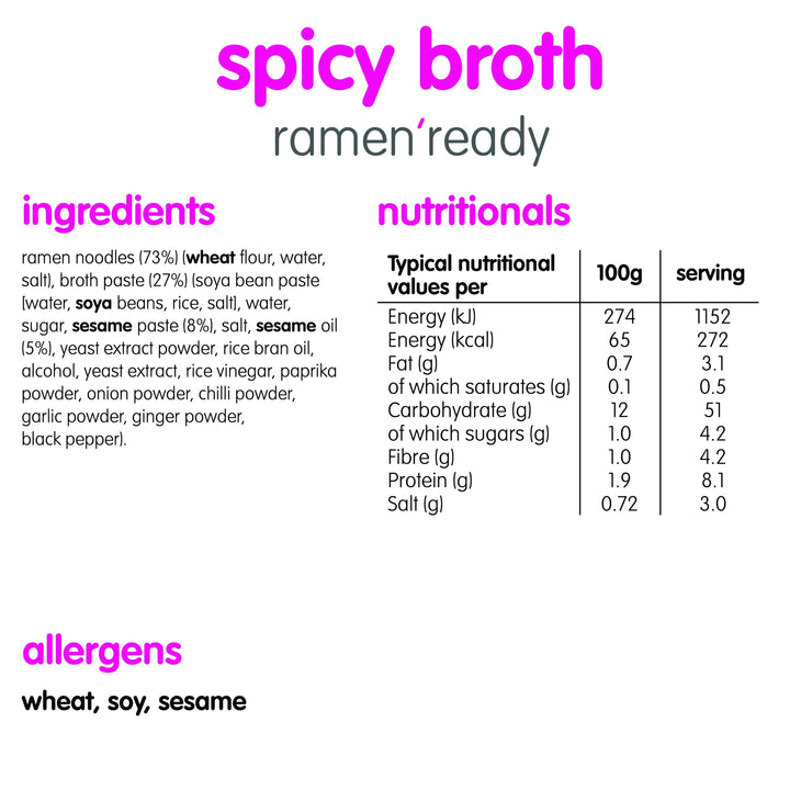 Itsu - Ramen Ready Noodles 86g | Original Spicy Broth | Authentic Japanese Flavor | Pack of 6