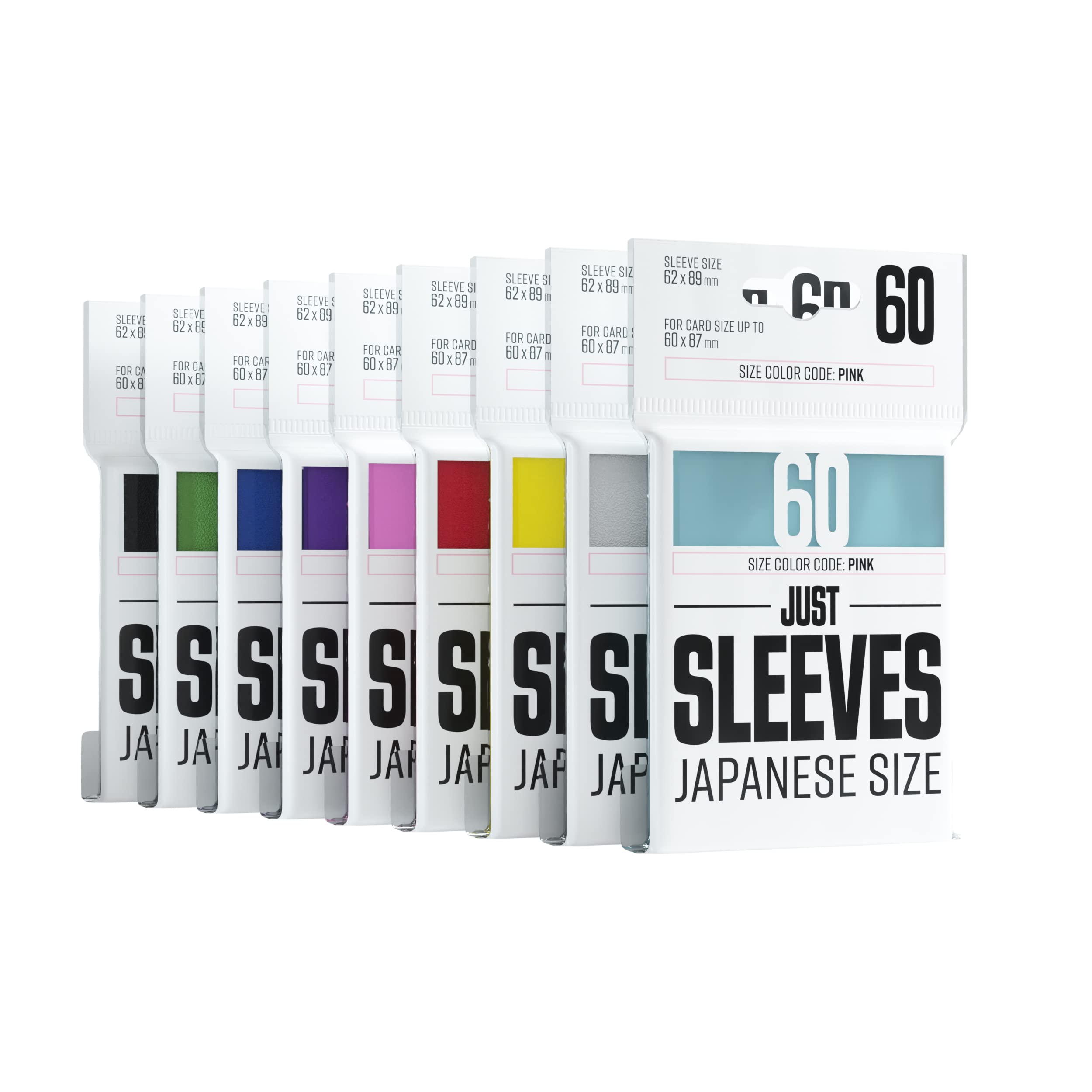 Gamegenic Just Sleeves - Japanese Size Card Protection | 60 Count | Red 2
