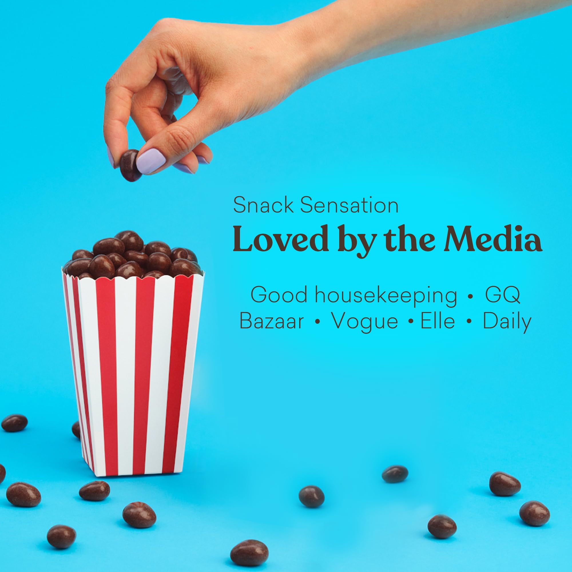 CANDY KITTENS Crunchy Treets Vegan Chocolate Covered Crunchy Corn | 120g Pack of 1 3