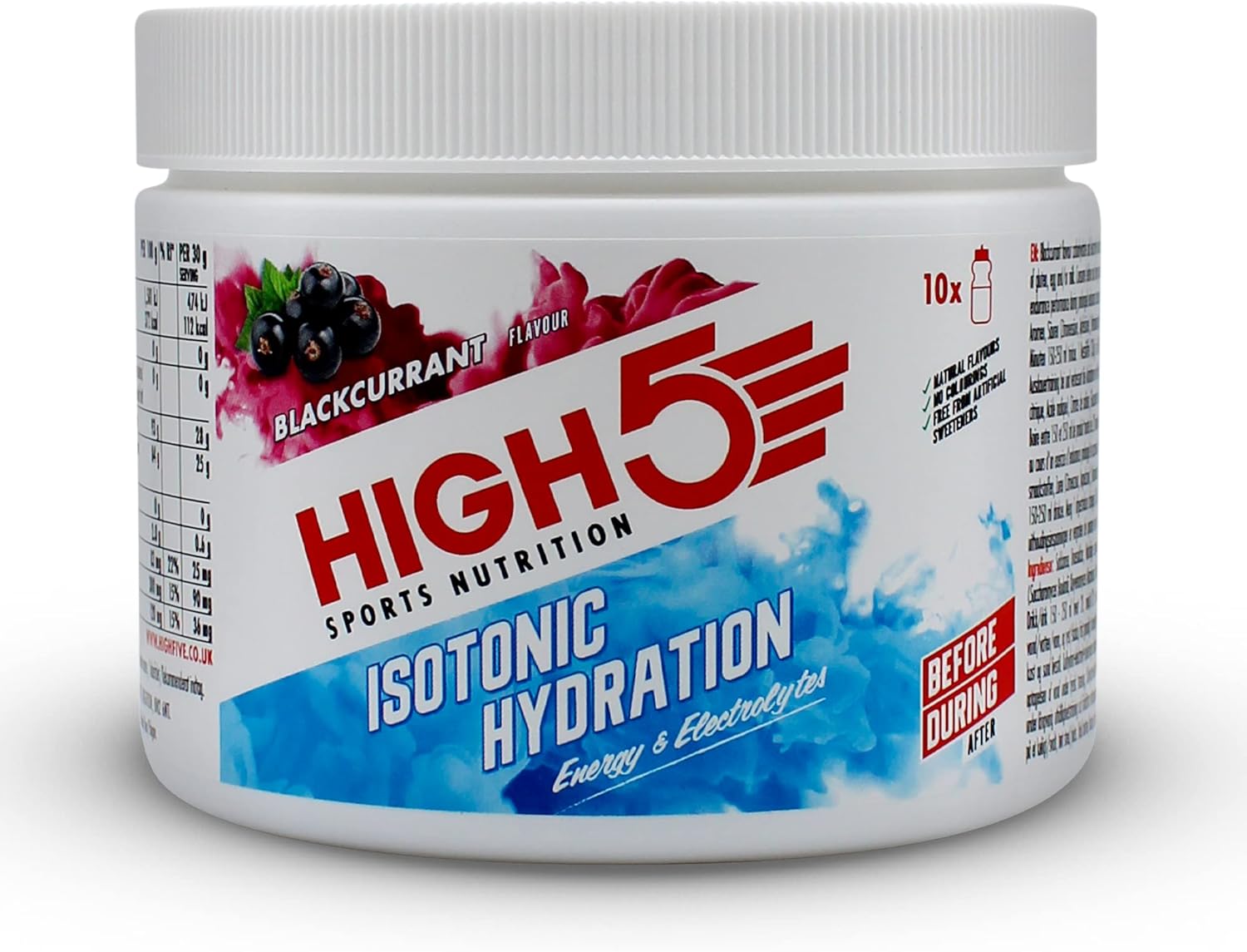 HIGH5 Isotonic Hydration Energy Drink Powder | Electrolyte & Carbohydrate Mix with Postbiotics | 28g Carbs, Tropical & Blackcurrant 1
