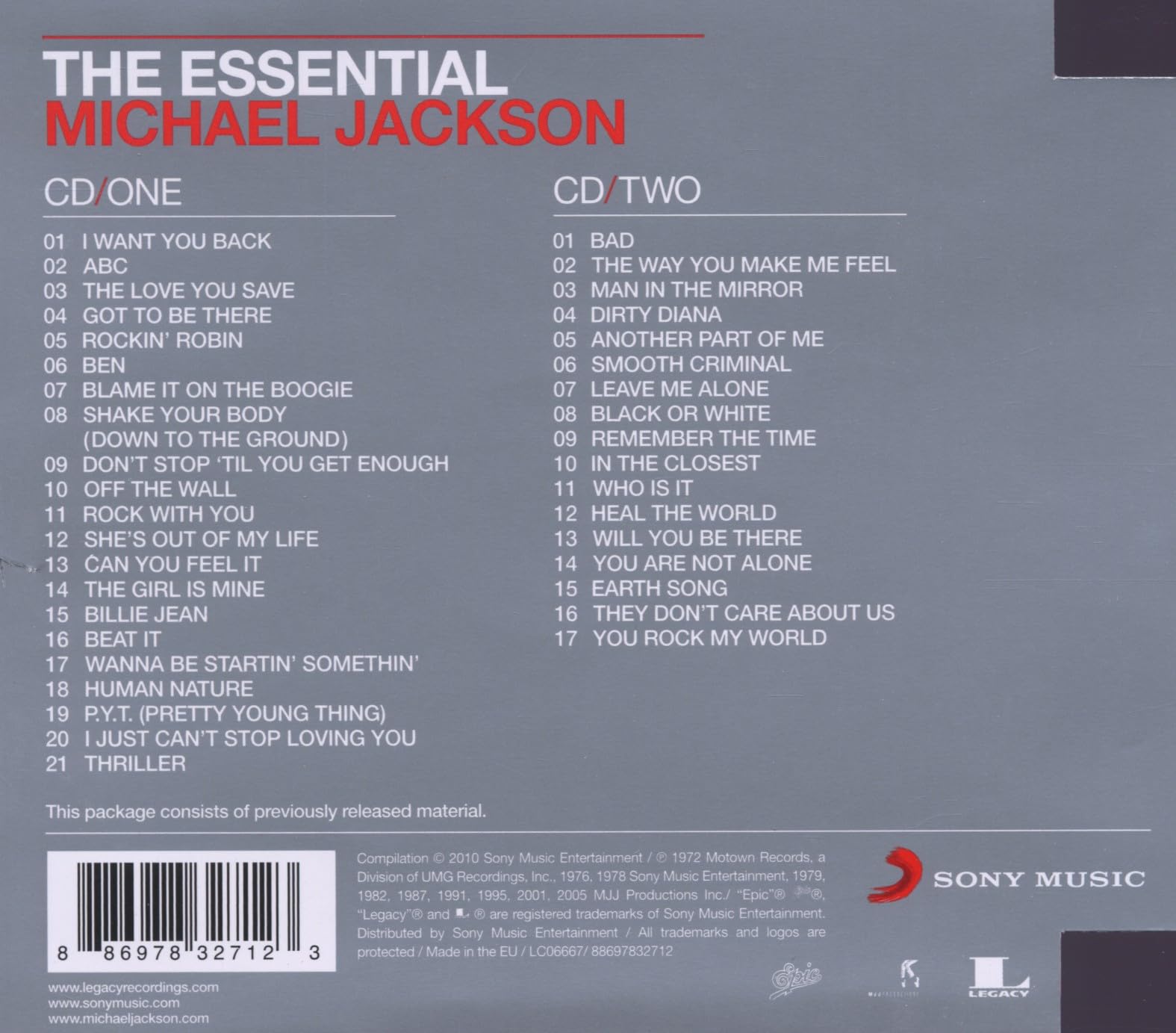 Michael Jackson - The Essential Michael Jackson [double CD]