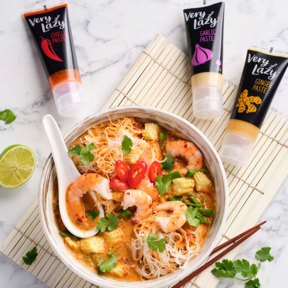 Very Lazy Garlic Paste - Quick Prep, Maximum Flavour | 75 g Tube, Pack of 6 6