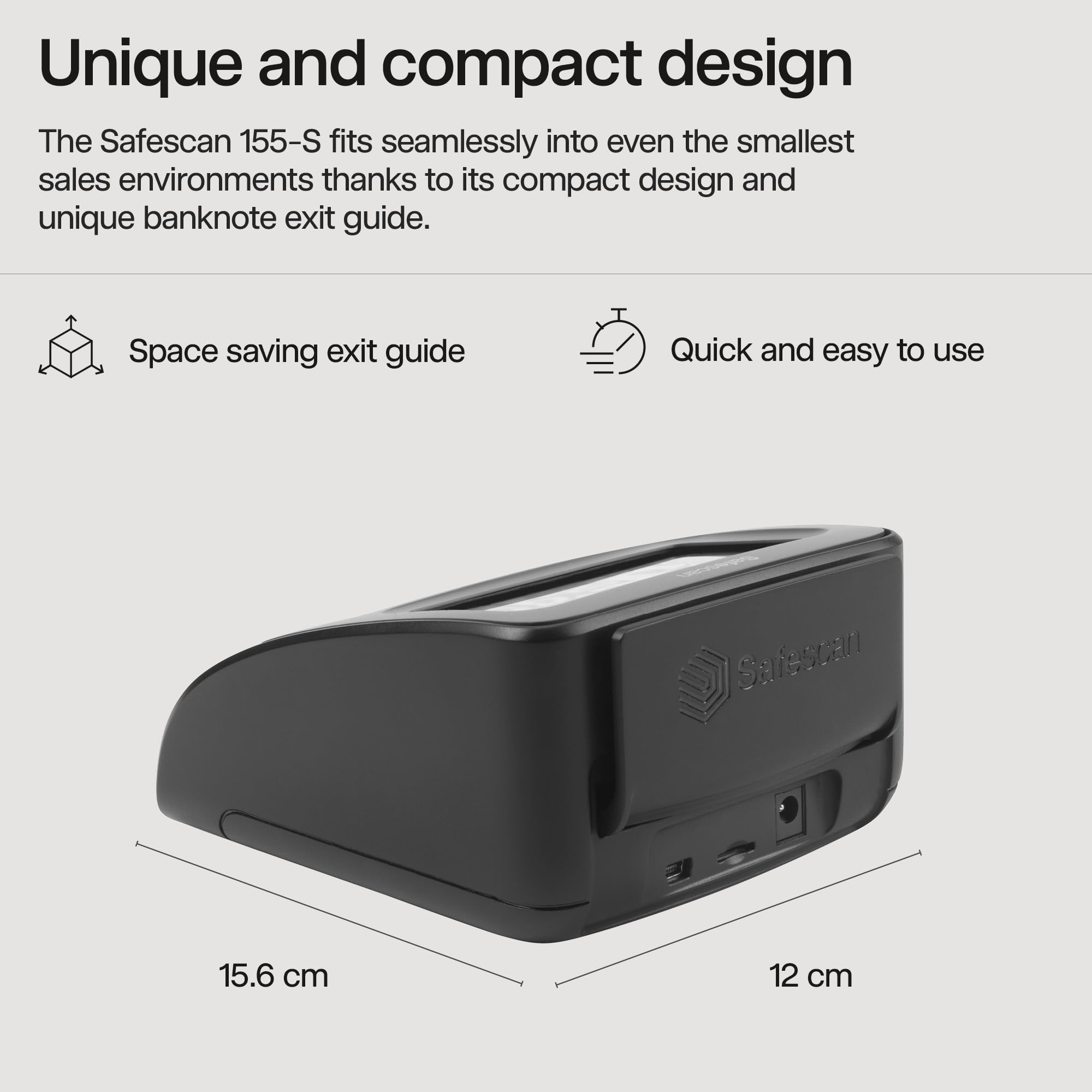 Safescan 155-S Automatic Counterfeit Money Detector | Verifies GBP, EUR, SCT, NIR | Compact POS Design 5