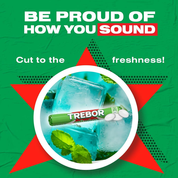 Trebor Softmints Peppermint Flavour, 44 Pack, Vegan & Vegetarian Friendly Chewy Mints with Crunchy Shell