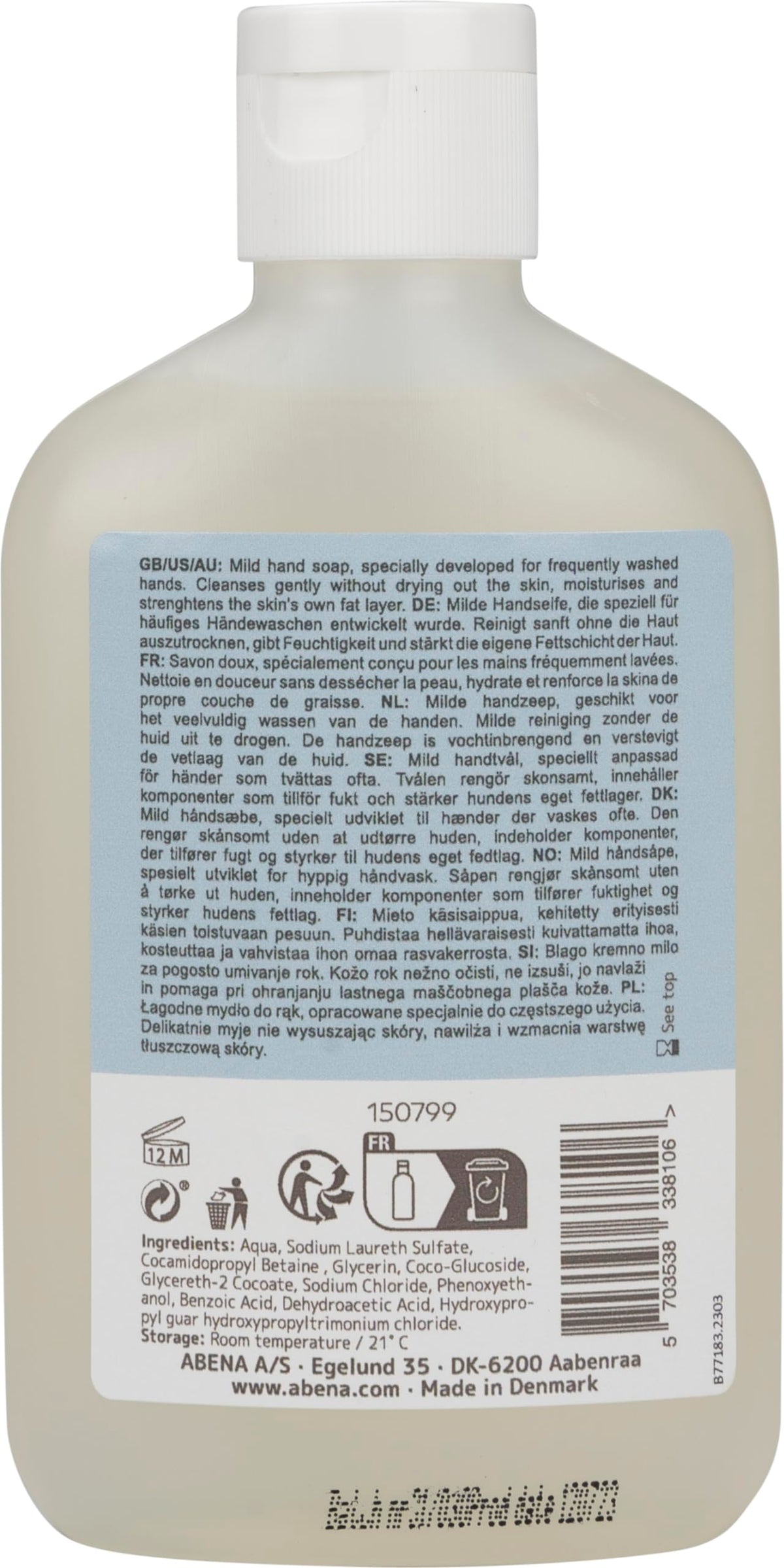 ABENA Nourishing Hand Wash - 120 ml | Glycerin Enriched | Dermatologically Tested
