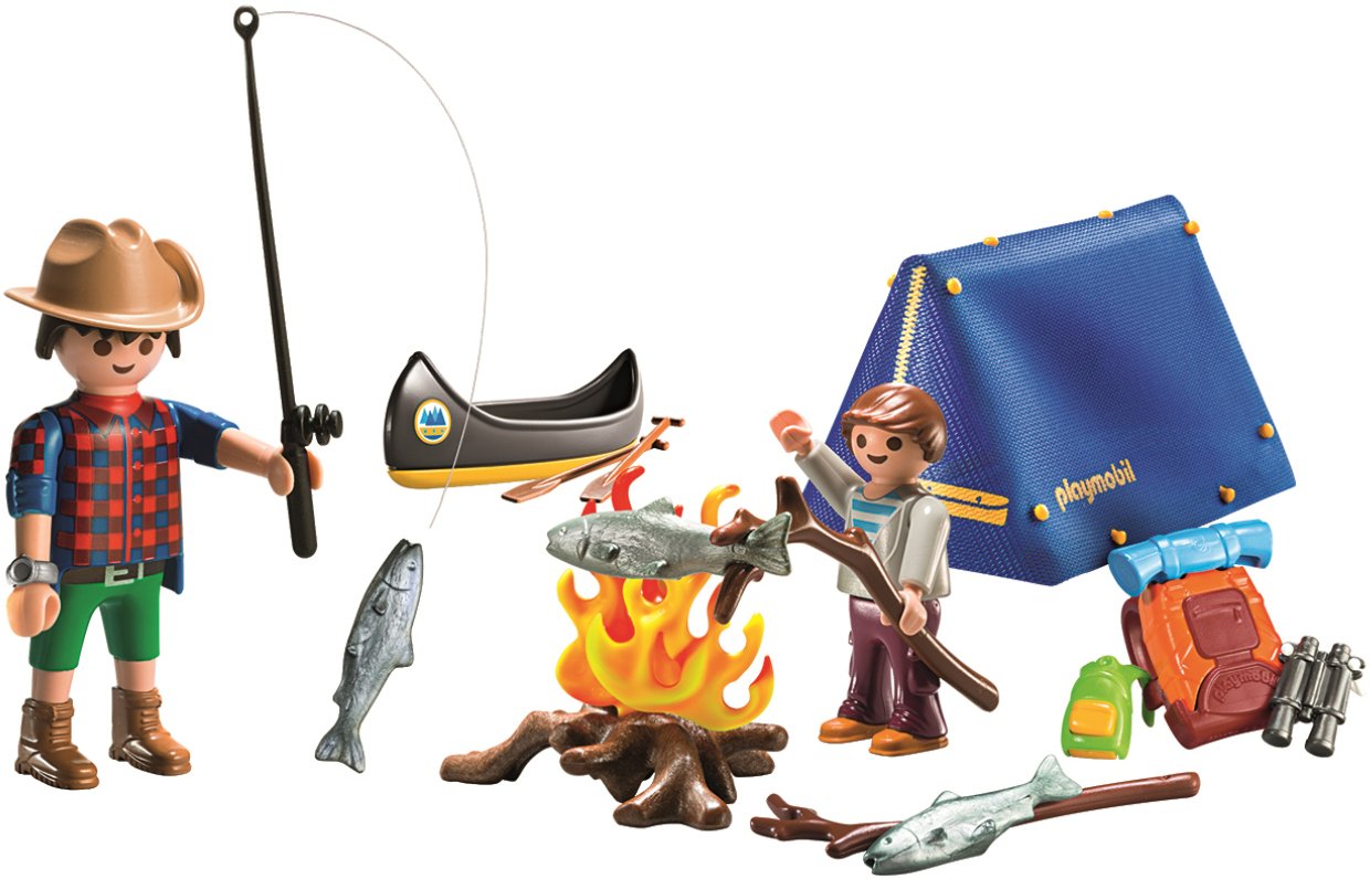 Playmobil 9323 Camping Carry Case Playset - Includes 2 Figures, Tent, Canoe | Ages 4+ 2