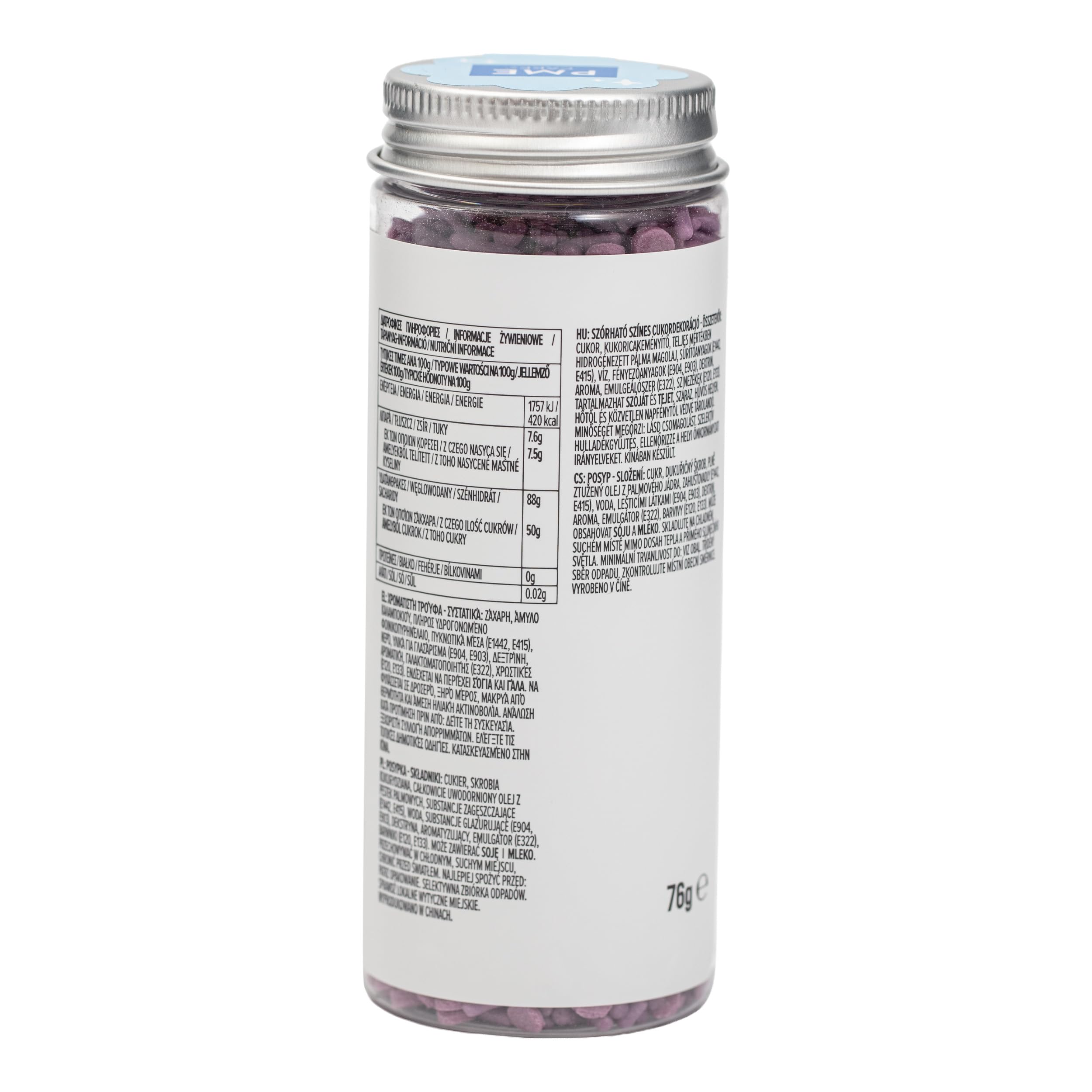 PME Cake Sprinkle Mix - Purple | 76g Blend of Strands, Beads & Confetti