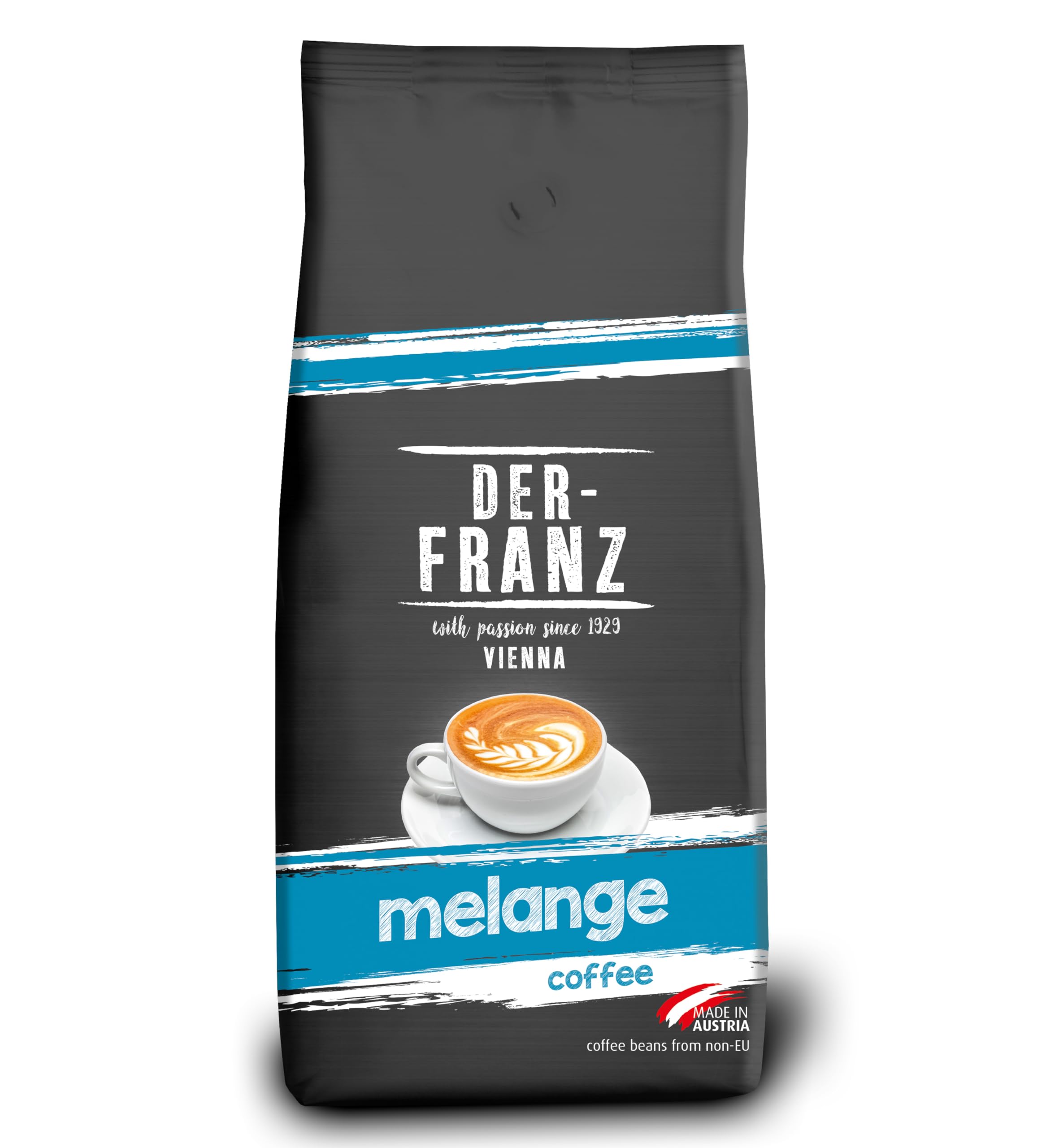 Der-Franz Melange Coffee - Traditional Viennese Blend | 100% Arabica Whole Bean | 1 kg