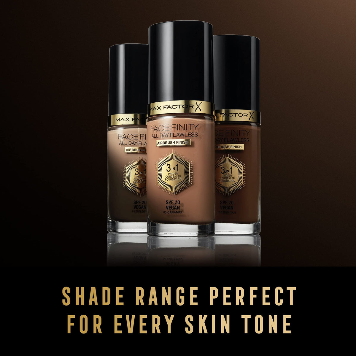 Max Factor Facefinity 3-in-1 All Day Flawless Liquid Foundation - Warm Beige, 30 ml, SPF 20