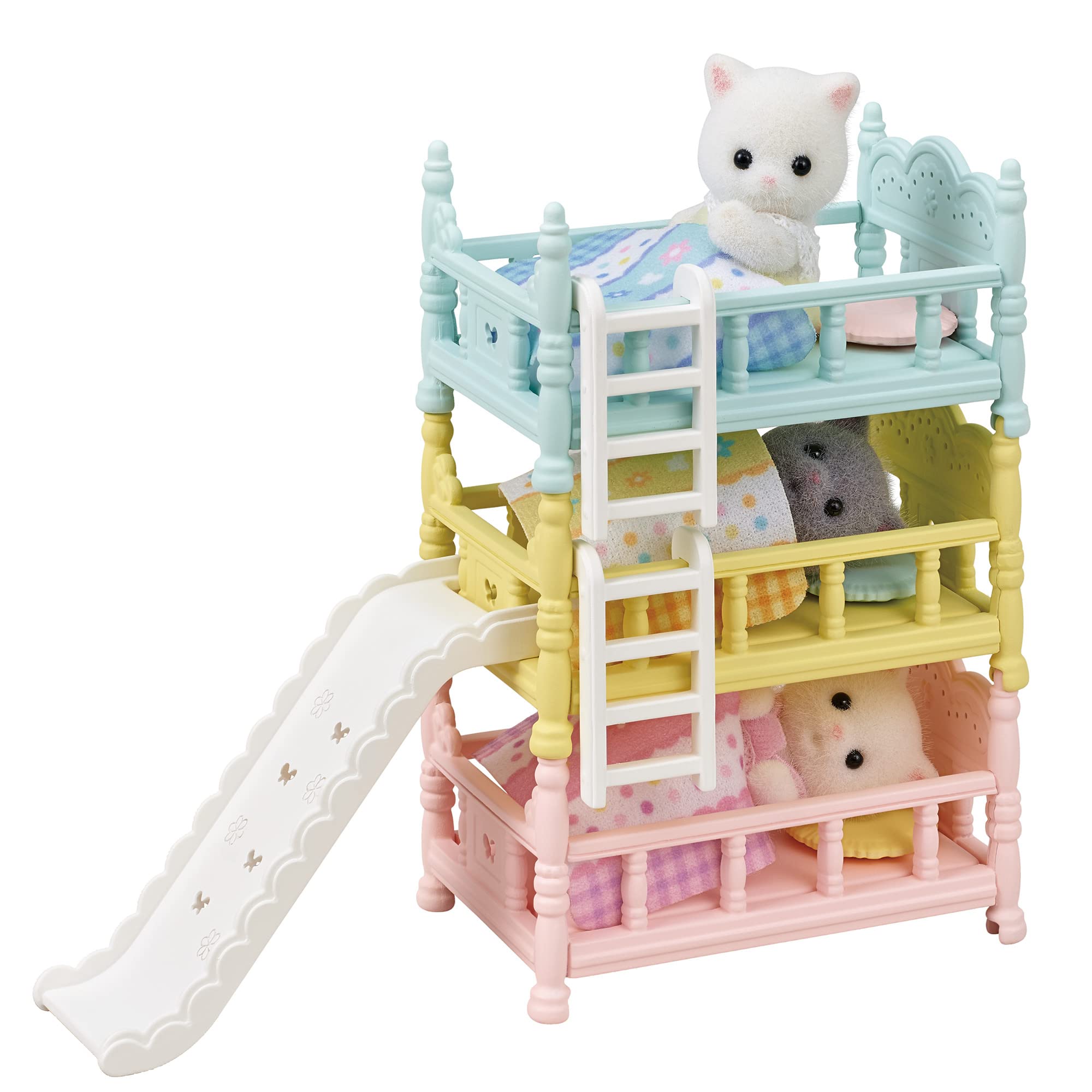 Sylvanian Families 5741 Triple Bunk Beds Playset | Includes Slide & Ladders | Ages 3+ 7