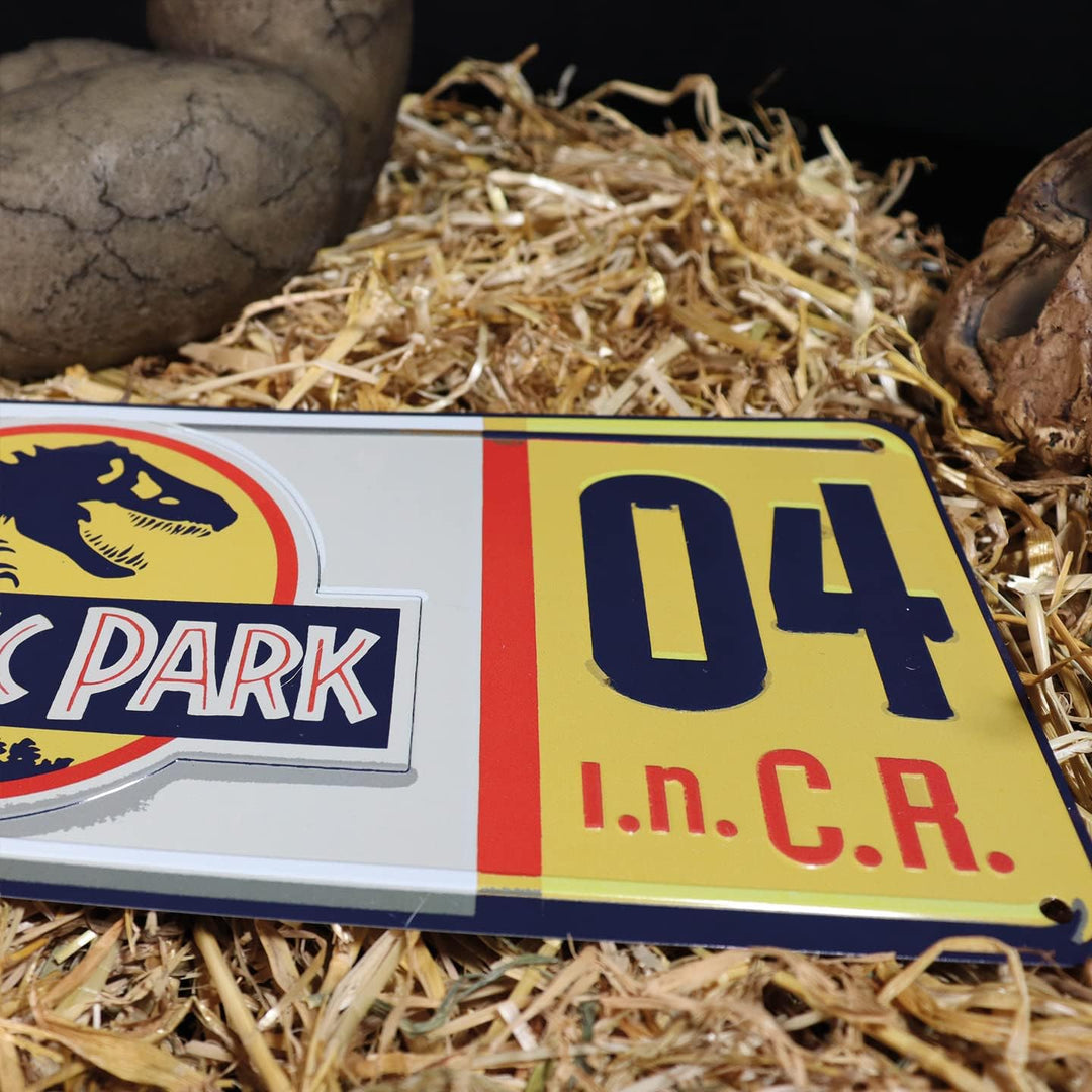 Jurassic Park Replica Numberplate - Officially Licensed Collectible for Ages 6+