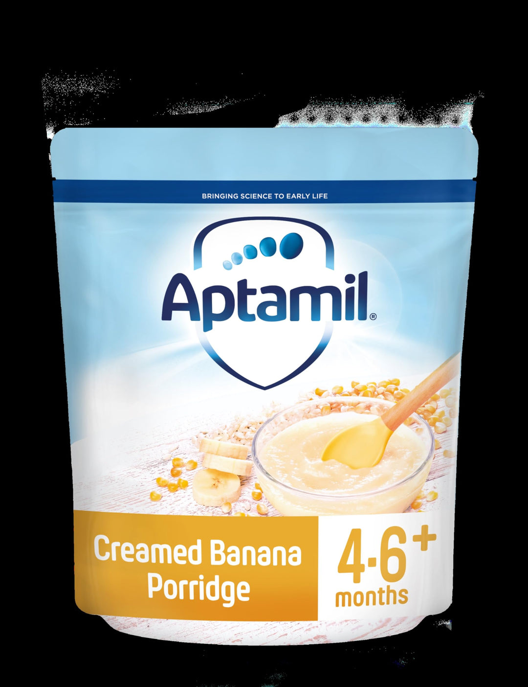 Aptamil Creamed Banana Porridge Baby Food Cereal, 4-6+ Months, 125g