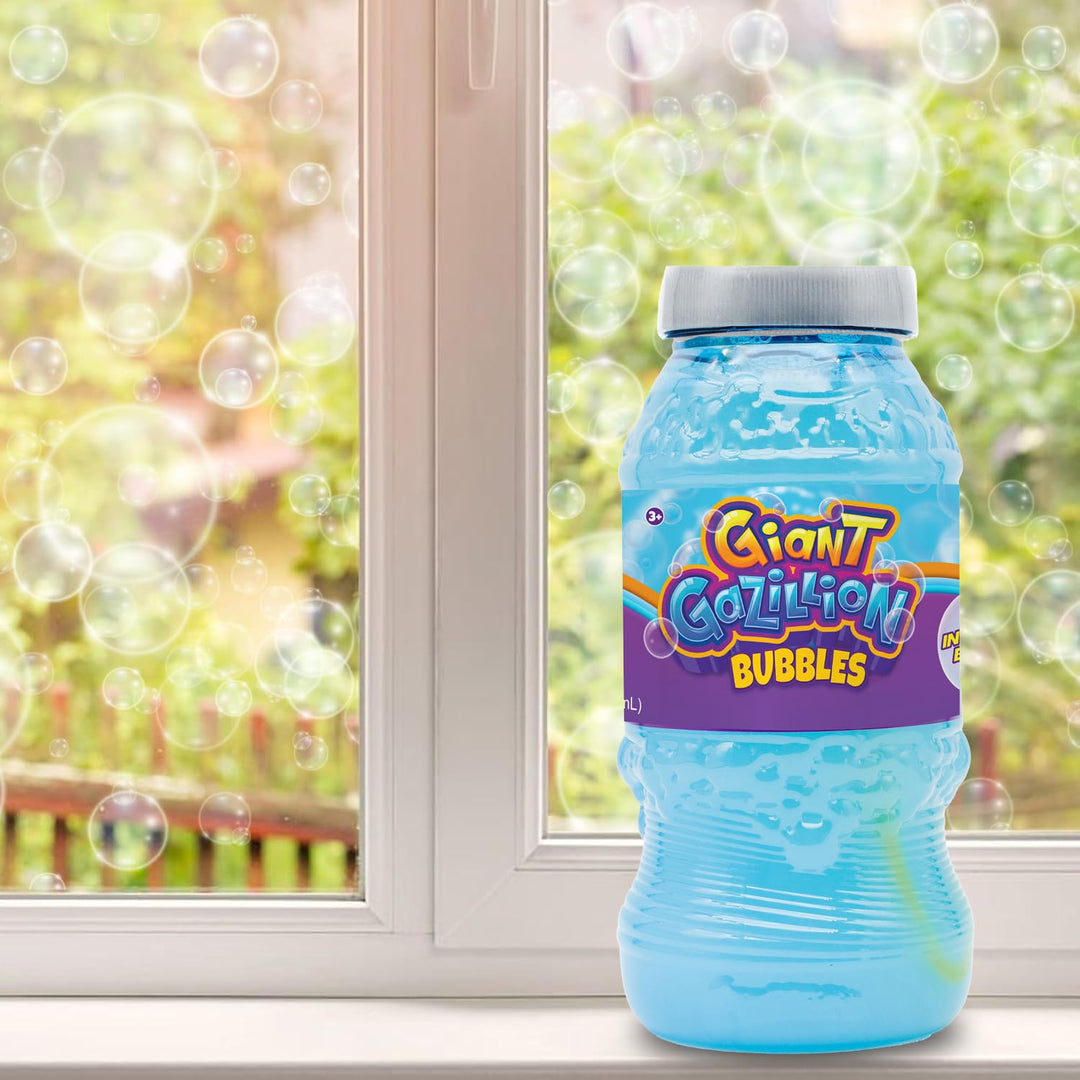 Gazillion Giant Bubble Solution 2L - Lab-Formulated for Huge, Stretchy Bubbles with Bonus Wand, Ages 3+