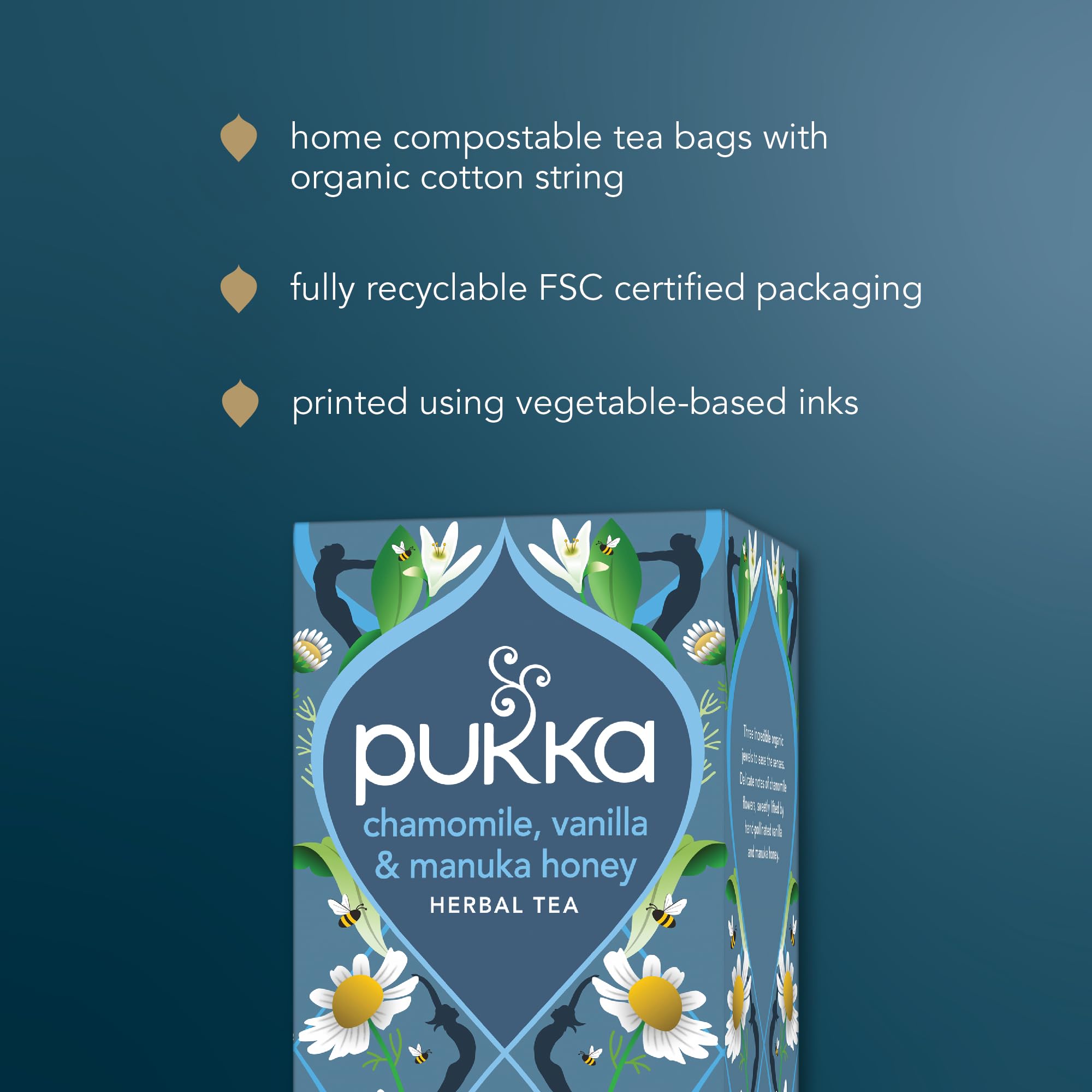 Pukka Herbs Chamomile Vanilla Manuka Honey Organic Herbal Tea - 80 Count (Pack of 4) - Promotes Relaxation 8