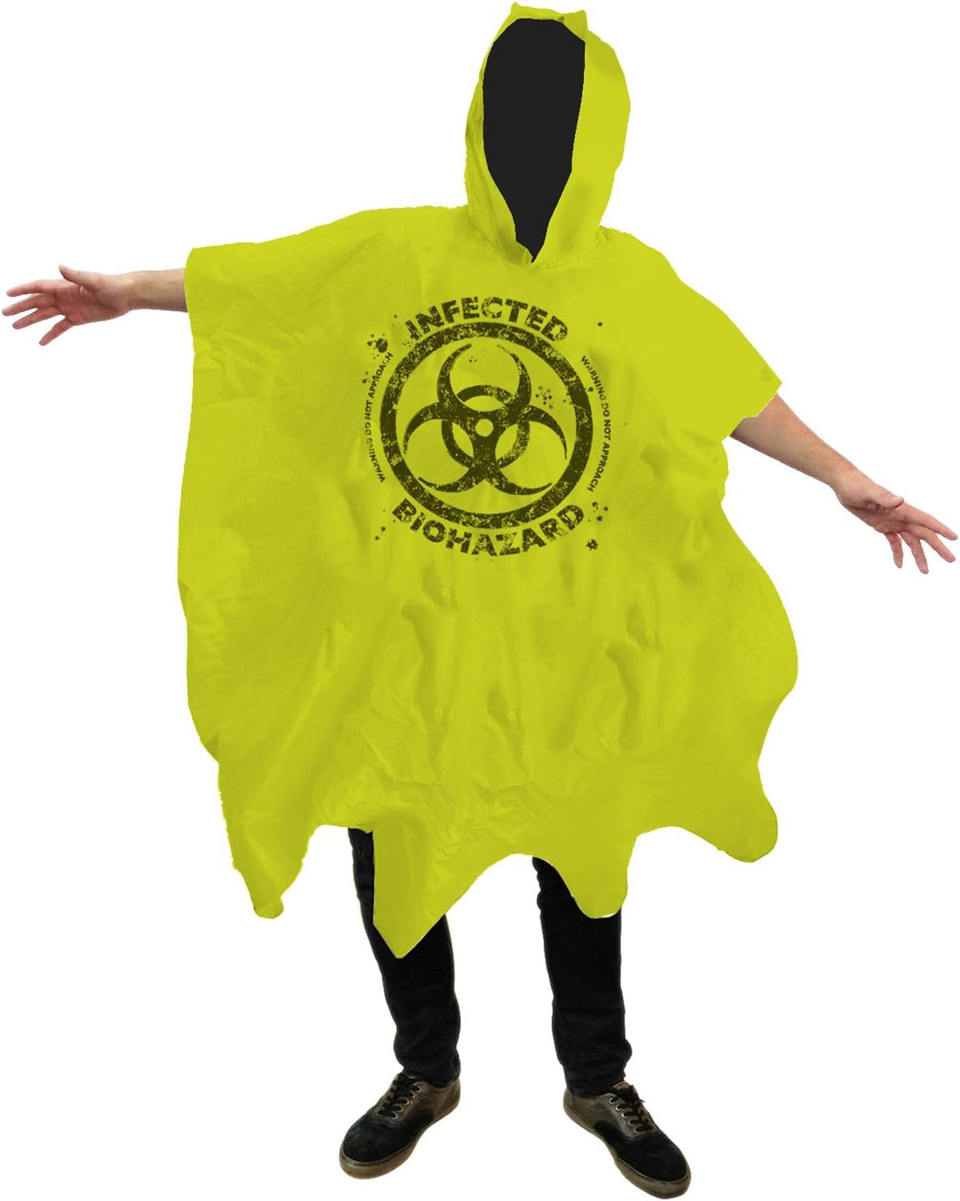 Oliphant Zombie Biohazard Poncho Costume - One Size Fits All (Green PVC)