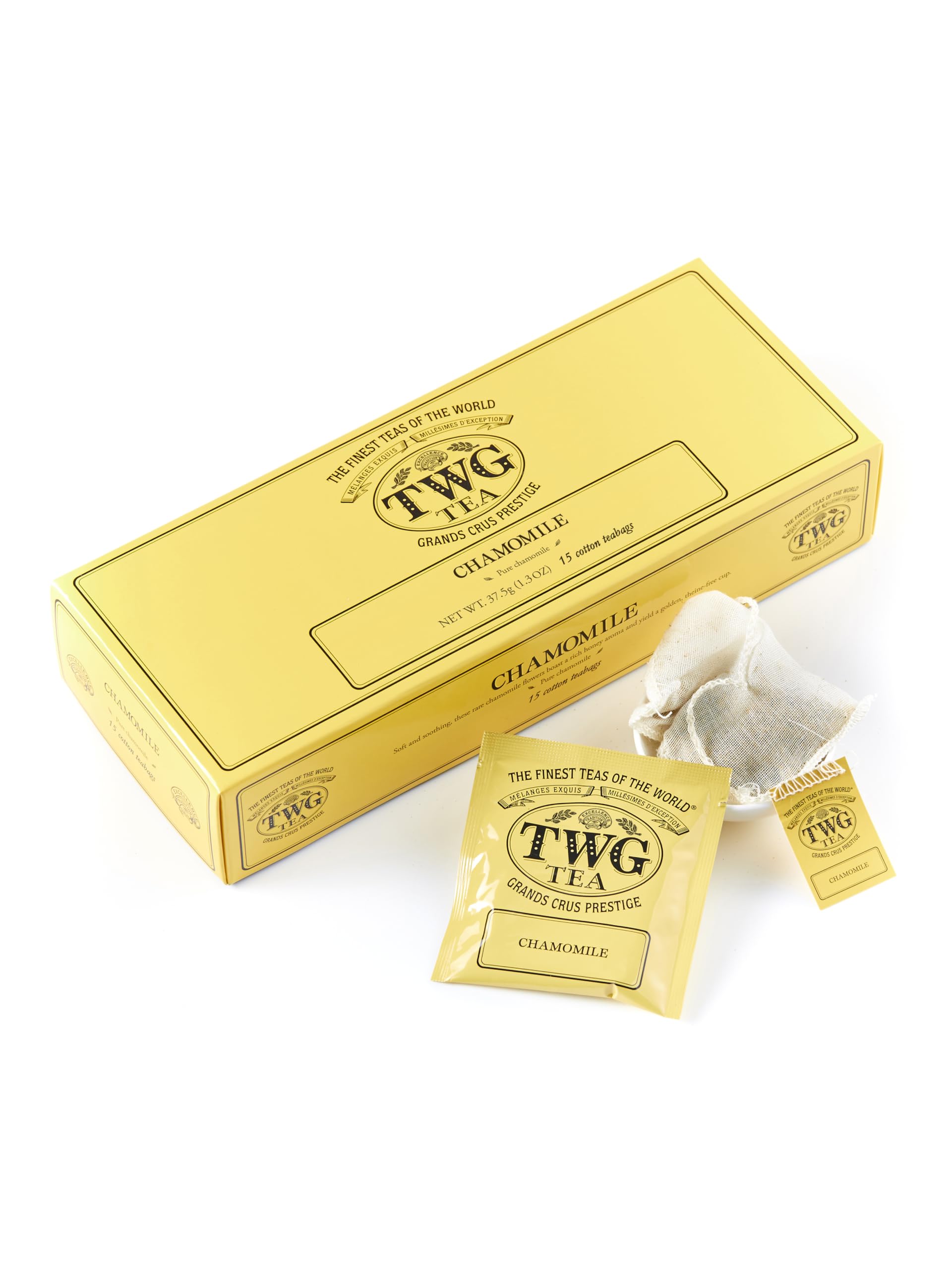 TWG Tea Chamomile Herbal Tea | Decaffeinated & Theine-Free | 15 Hand-Sewn Cotton Teabags 6