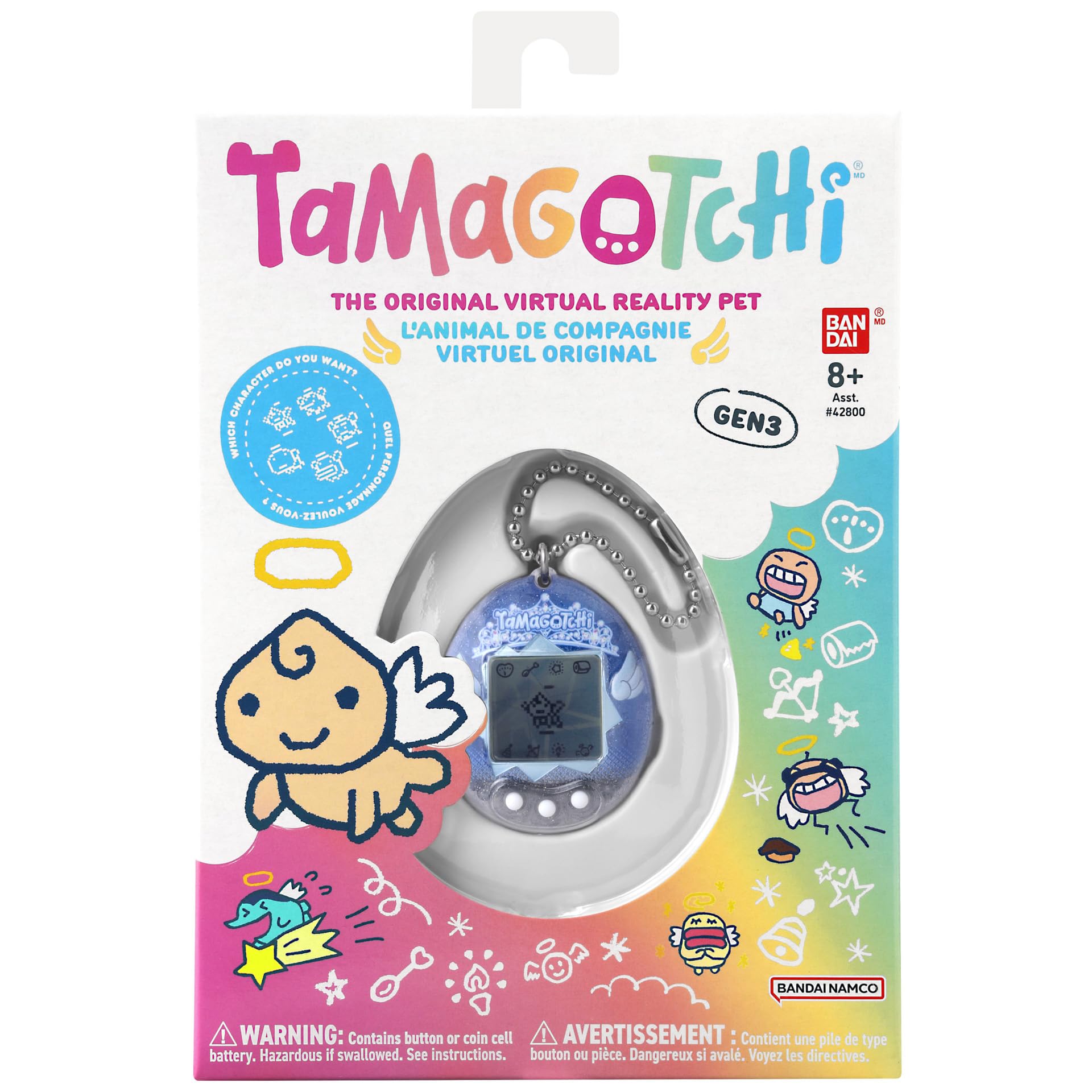 Bandai Tamagotchi Original Angel Tiara Digital Pet | Ages 8+ 9