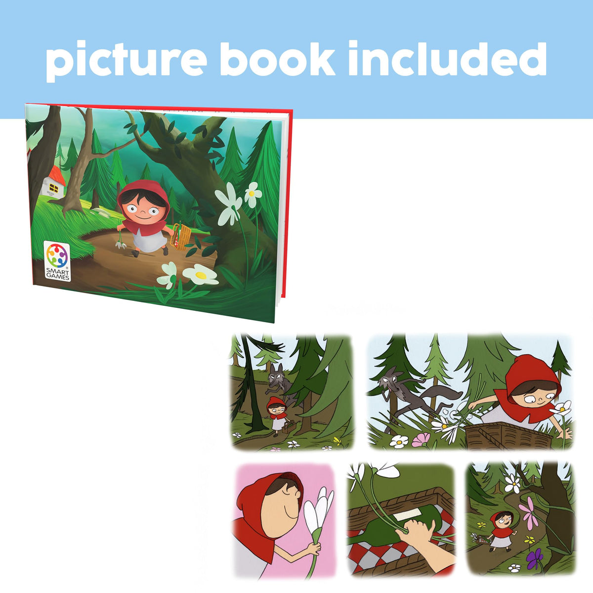 SmartGames Little Red Riding Hood Board Game - 48 Challenges, 1 Player