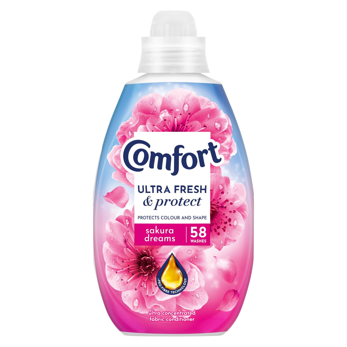 Comfort Ultra Fresh & Protect Sakura Dreams Fabric Conditioner & Softener - 2 x 870 ml