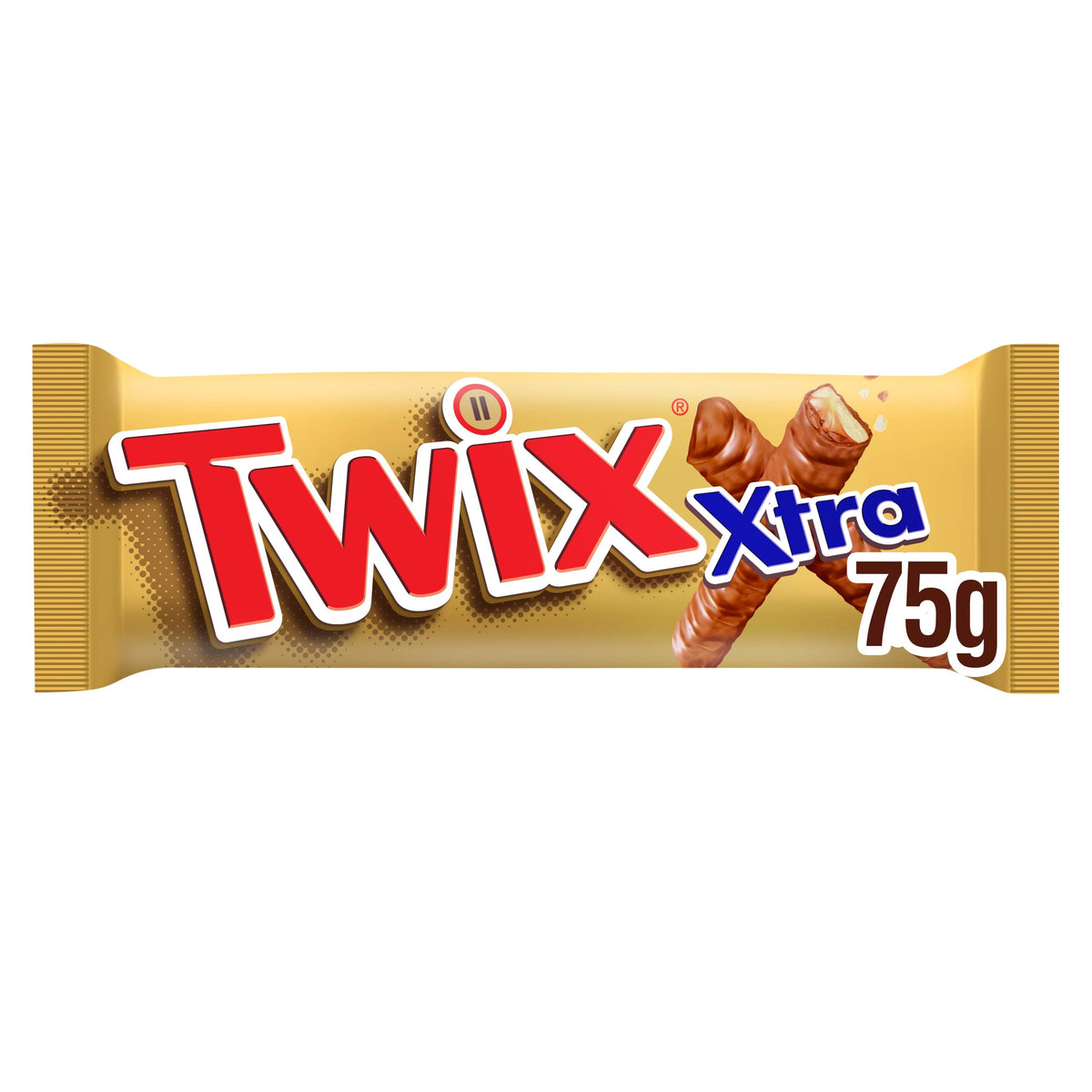 Twix Xtra Chocolate Bar - Salted Caramel & Chocolate Biscuit - 75g