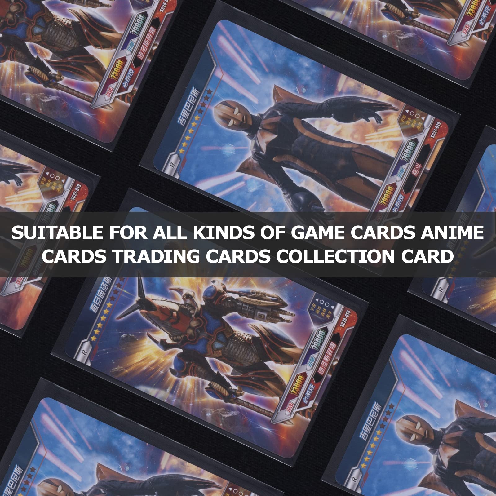 Carehabi Trading Card Sleeves - 100 Pack, 66 x 92 mm, 0.1mm Thickening for Pokemon & Magic Cards 6
