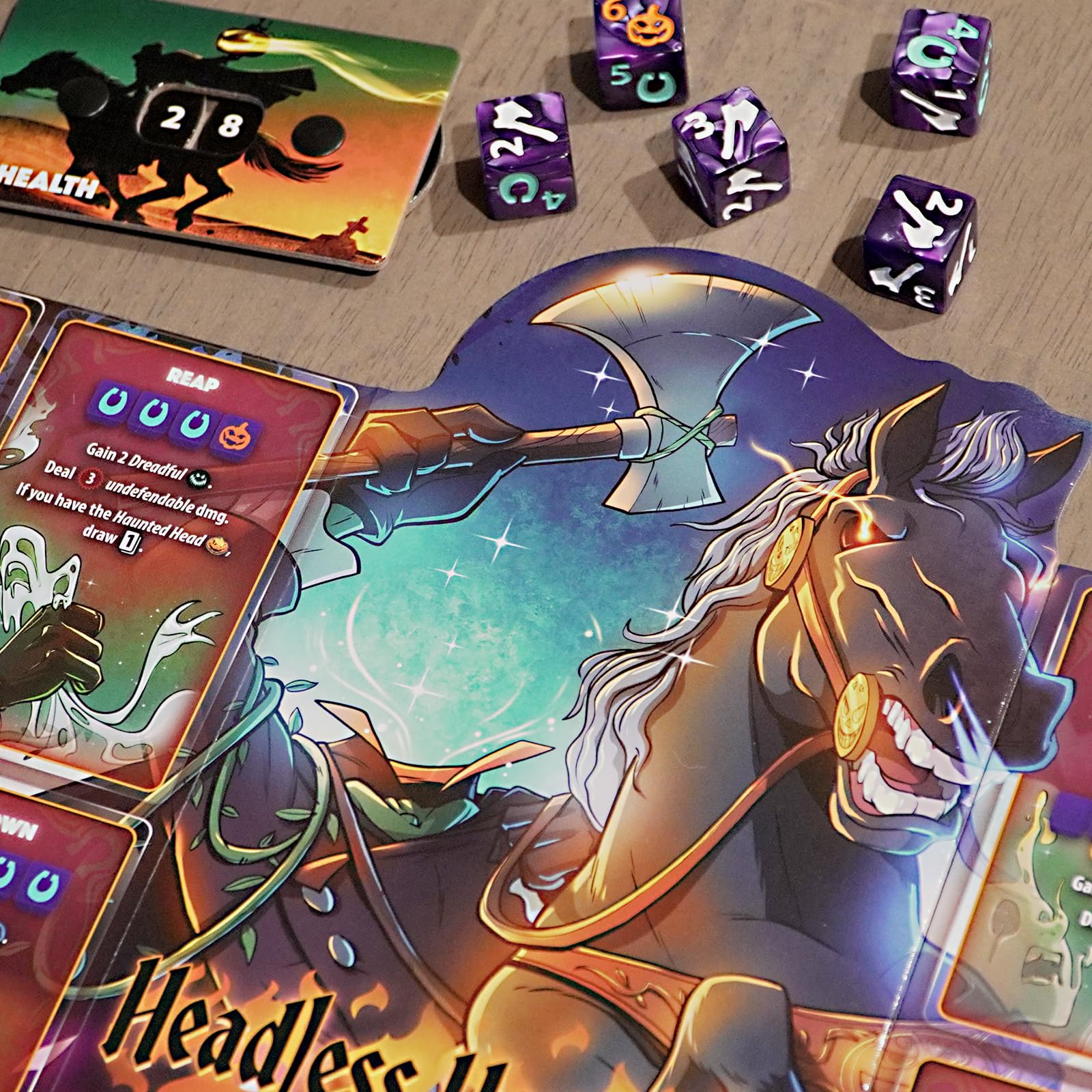 Dice Throne Headless Horseman Hero Pack - Haunted High-Speed Playstyle | Compatible with All Seasons | 2-4 Players 3