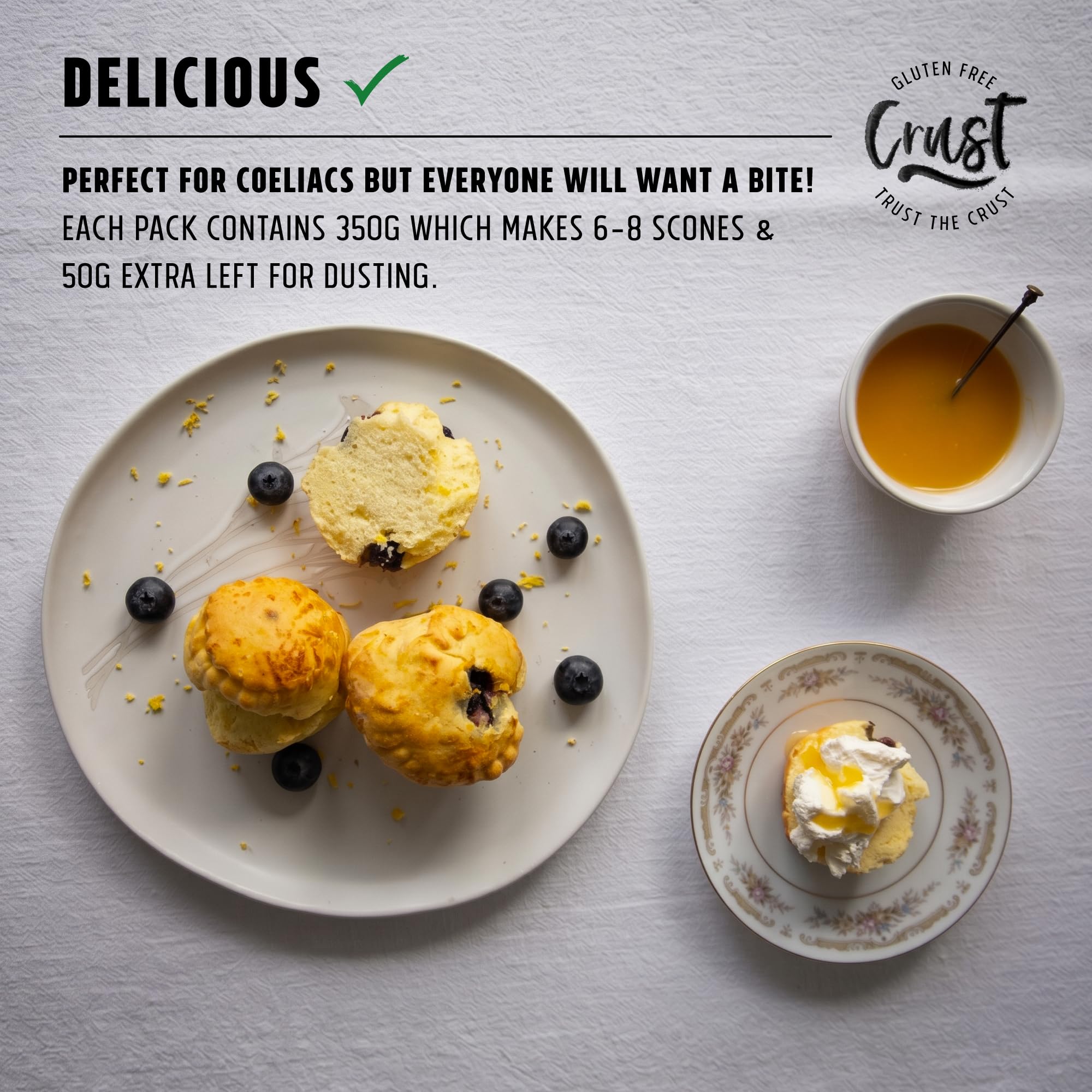 Crust Gluten Free Scone Mix - Award Winning Recipe | 450g 6