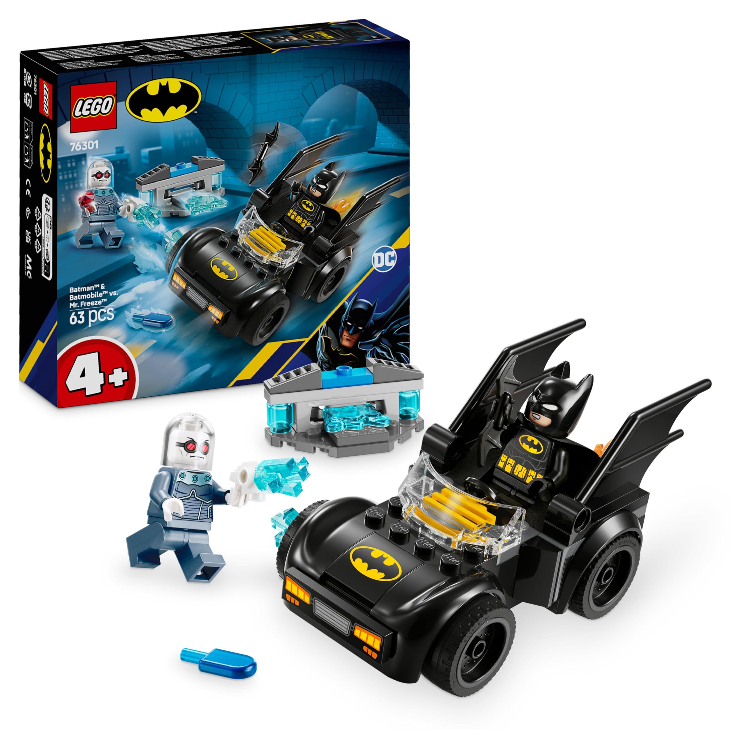 LEGO DC Batman & Batmobile vs. Mr. Freeze 76301 - Super Hero Building Set for Kids 4+ 1