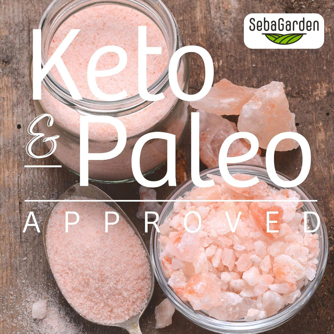 Seba Garden - 100% Pure Himalayan Pink Salt (Extra Fine, 1kg Resealable Doypack)
