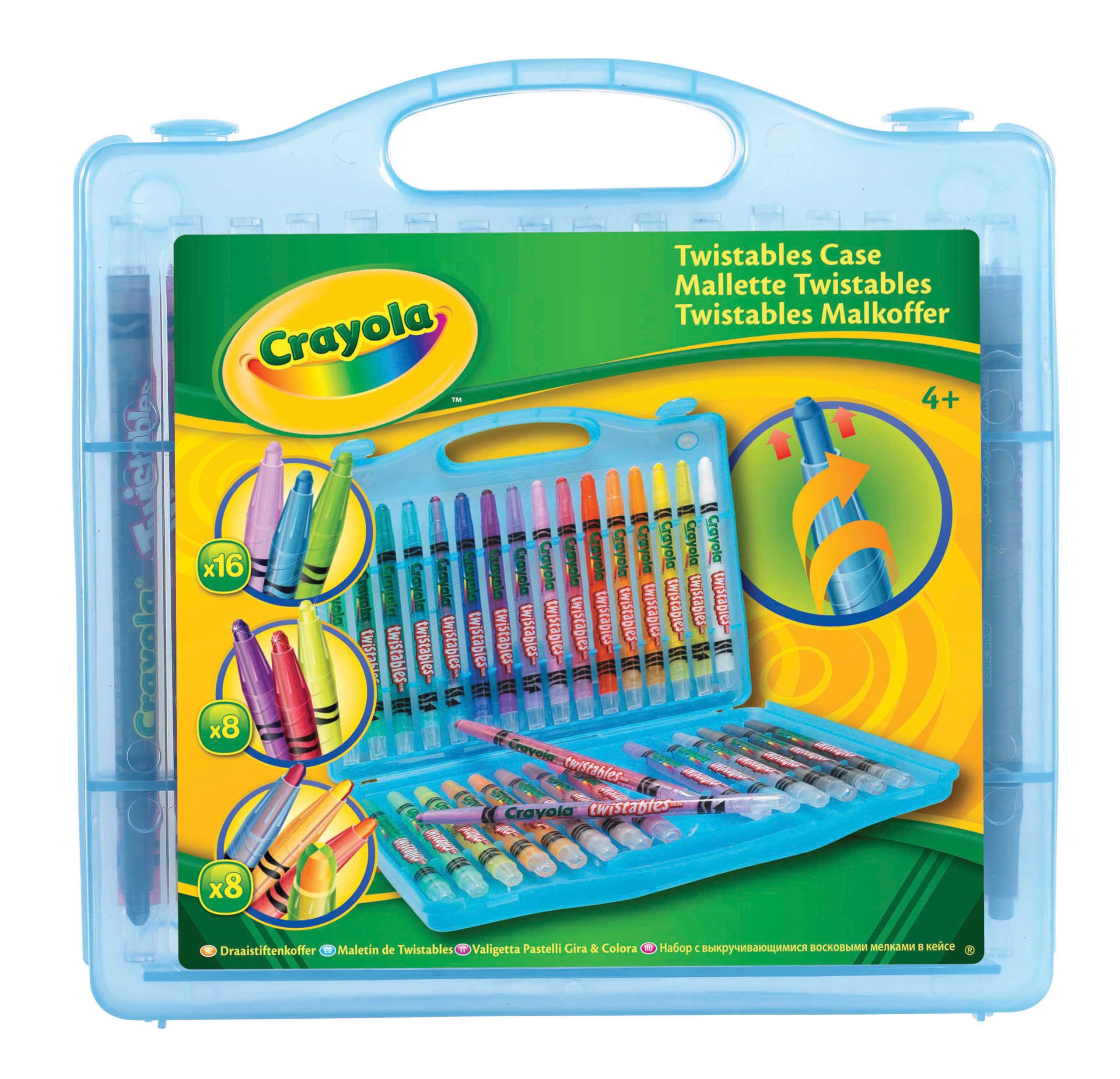 CRAYOLA Twistables Colouring Pens & Markers - 32 Count Pack with Carry Case | No Sharpening | Break-Resistant