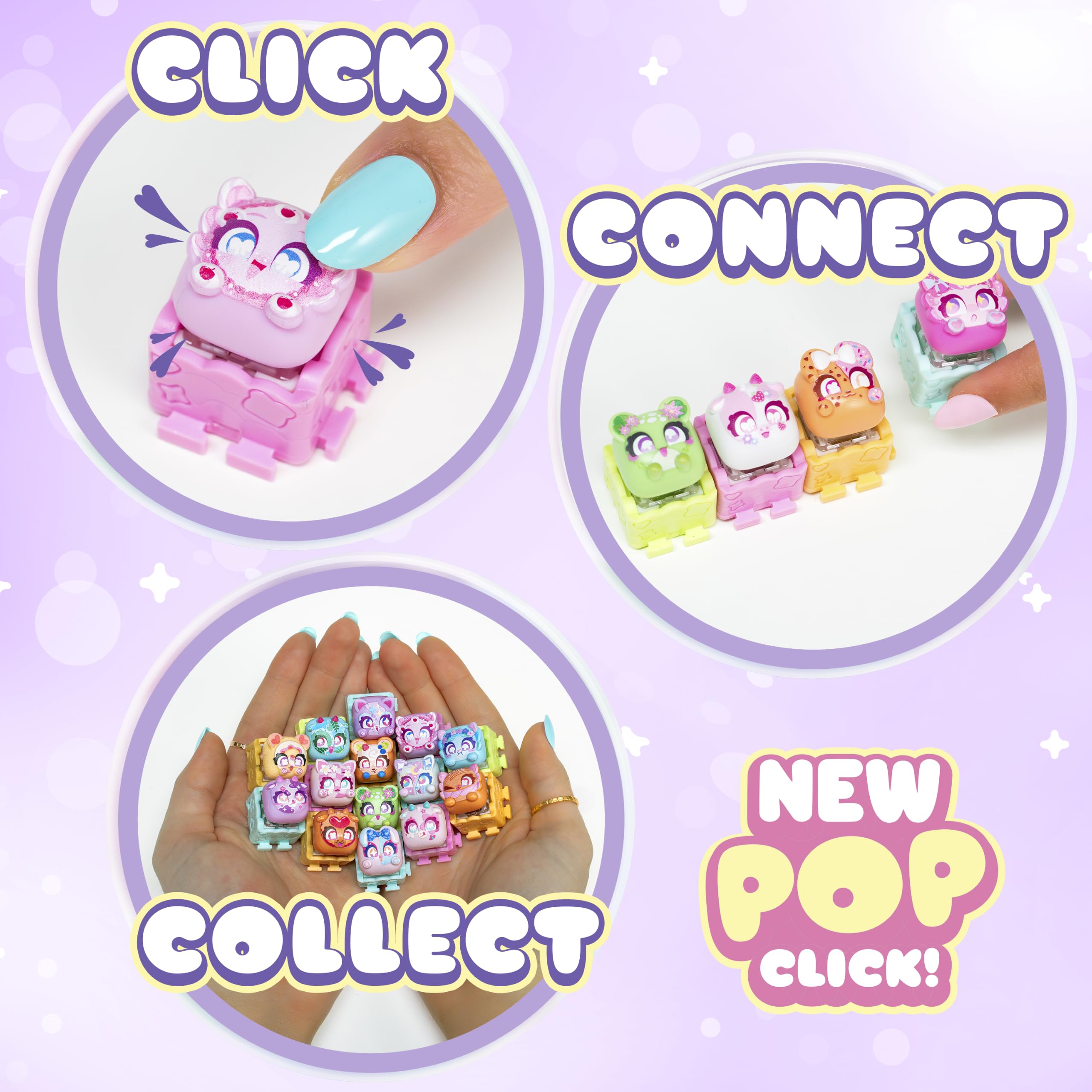 Clickeez Twin Pack - Series 3 (Bubble Pops) | Includes 2 Clickable Keyboard Fidget Toys, Keychain, Collector's Guide 5
