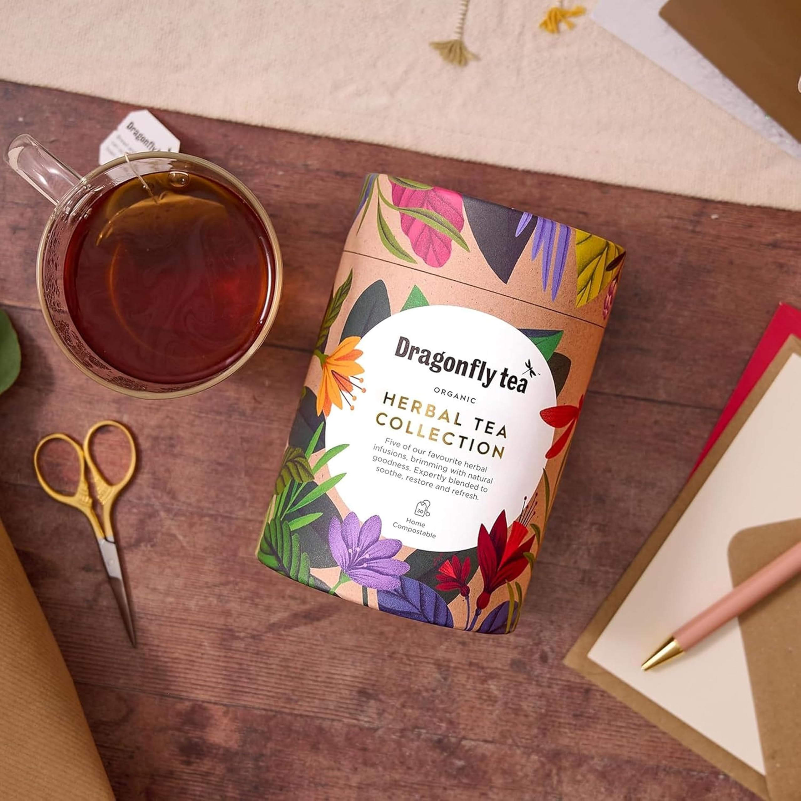 Dragonfly Tea Organic Herbal Tea Gift Collection - 30 Teabags | Relaxation, Stress Relief, Digestion Support 4