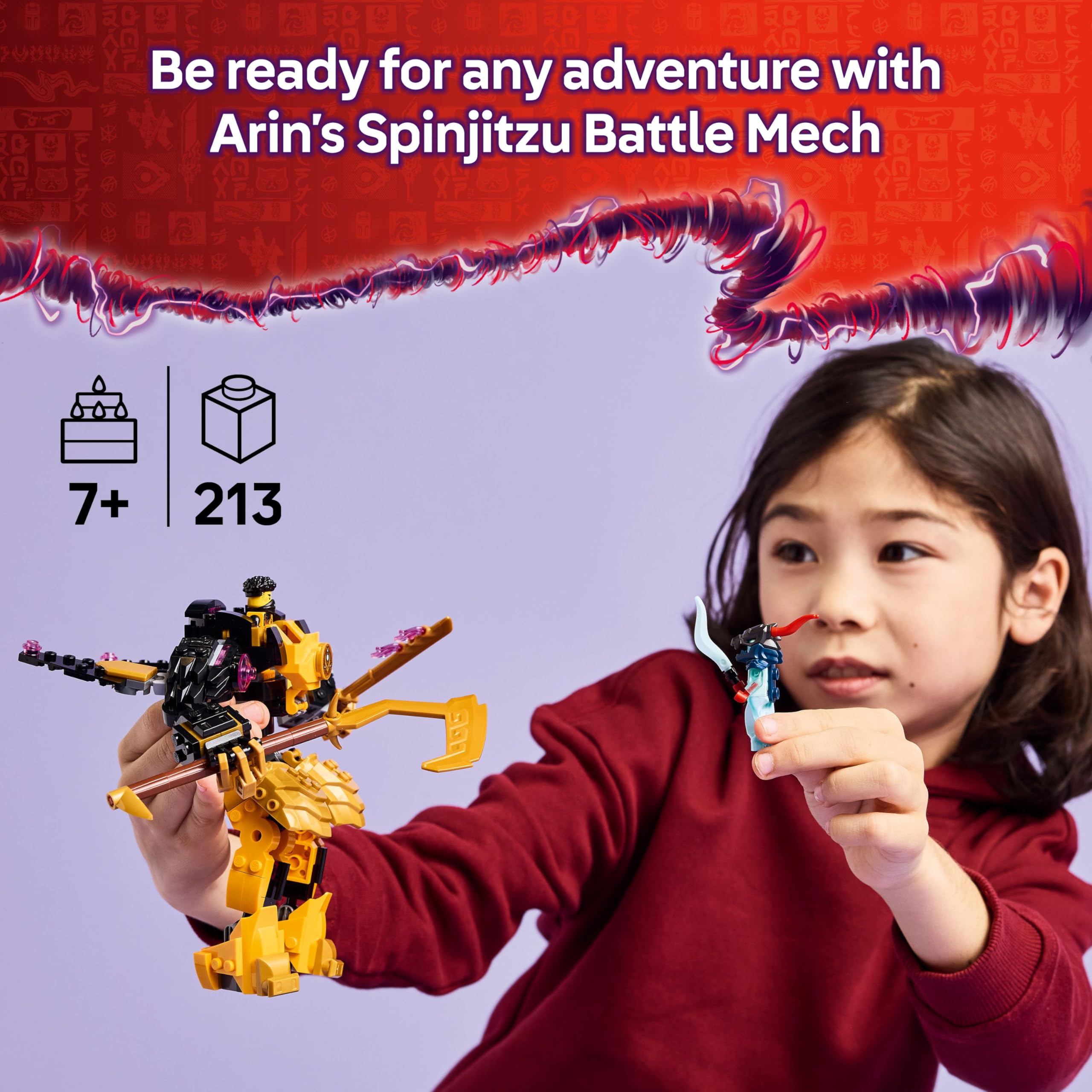 LEGO NINJAGO Arin’s Spinjitzu Battle Mech Toy 71839 | Ages 7+ | Includes 2 Minifigures 2