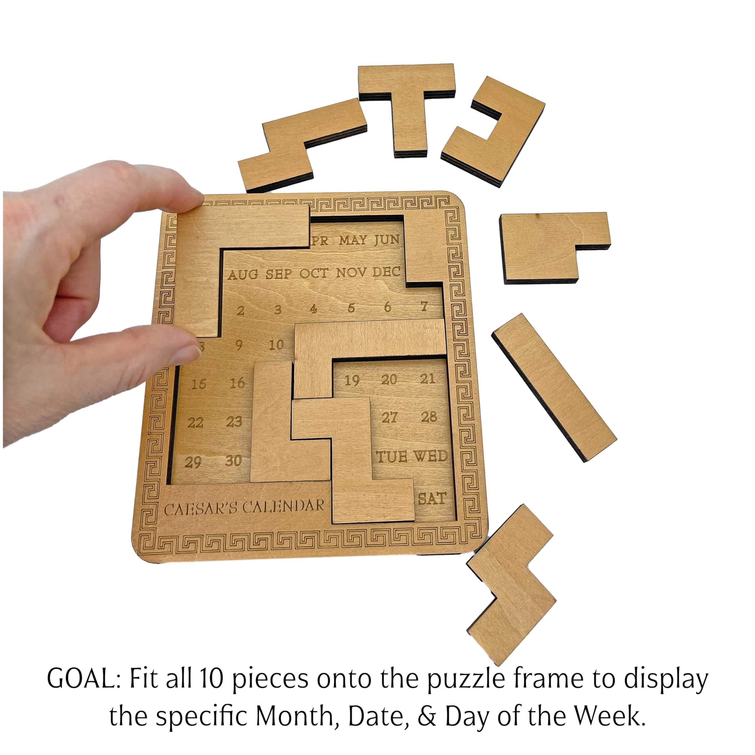 True Genius: Caesar's Calendar - 365-Day Wooden Brain Teaser Puzzle for Adults & Kids 2