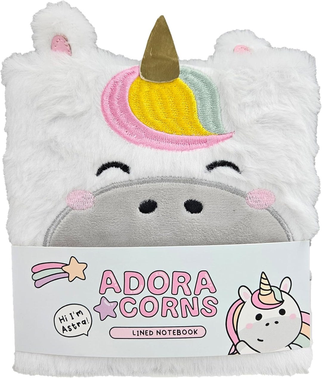 Puckator Adoracorns Unicorn Plush Fluffies Notebook (A5)