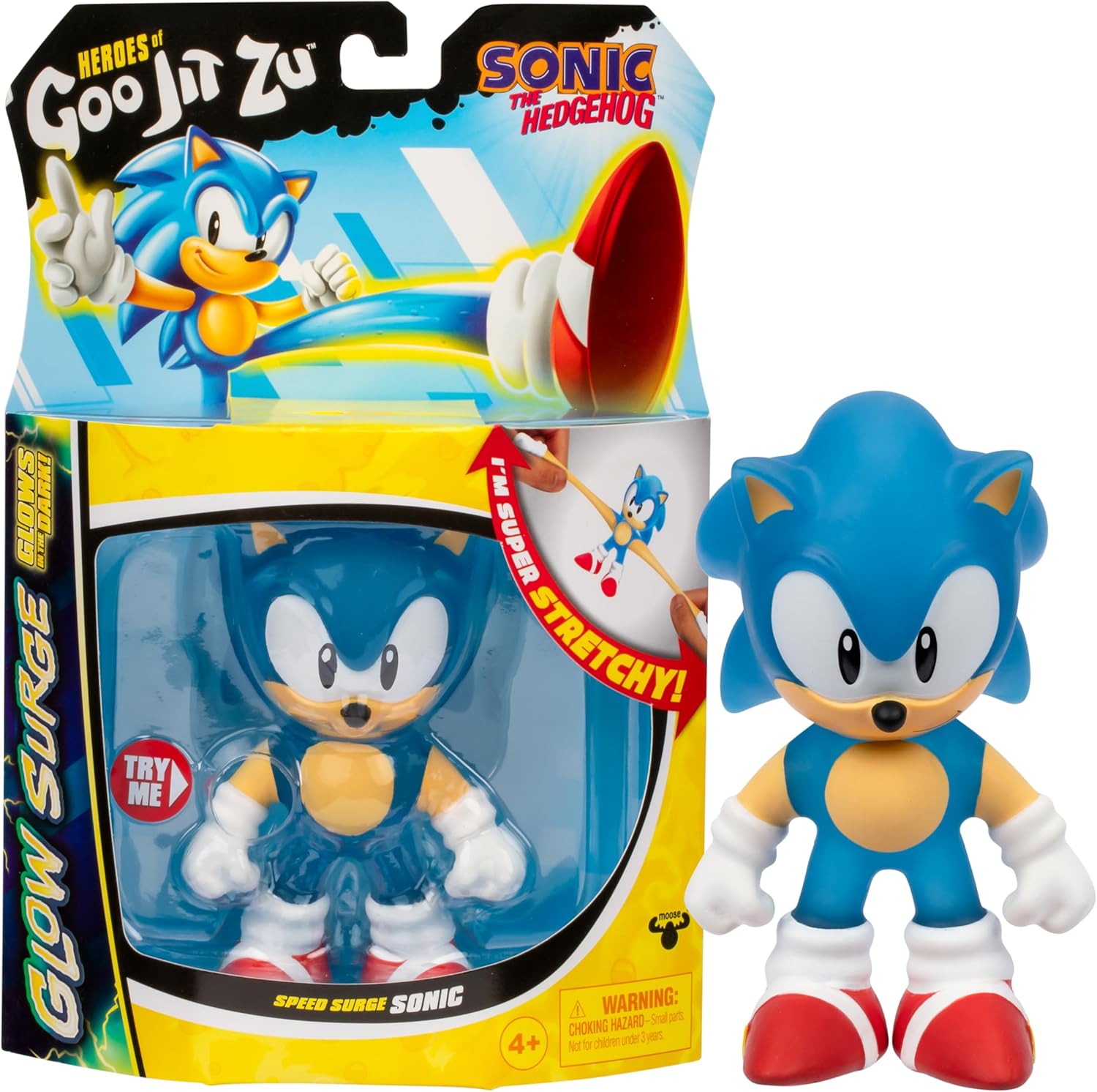 Speed Surge Sonic - Glowing Stretchy Action Figure for Kids 4+ 1
