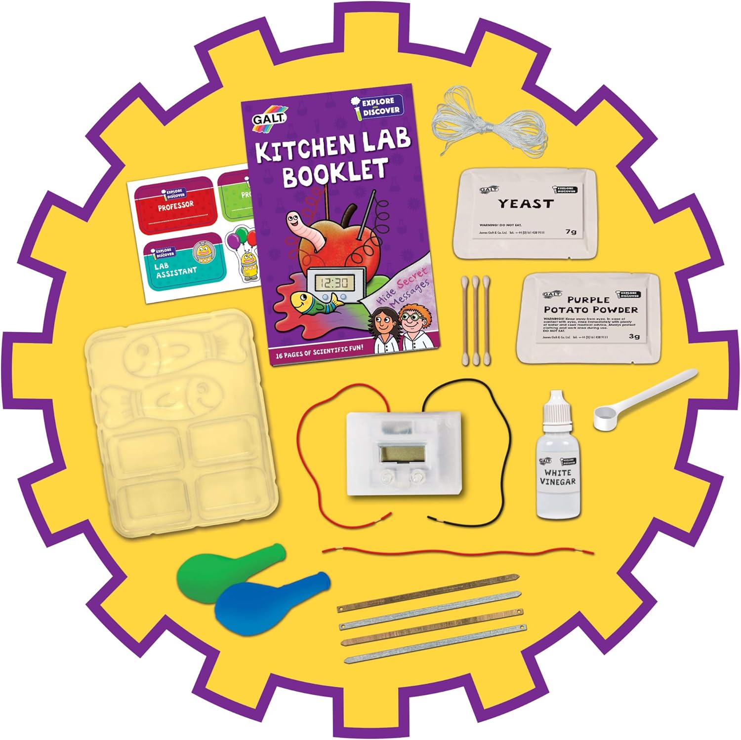Galt Kitchen Lab - Science Kit for Kids Ages 5-10 with 6 Interactive Experiments 2